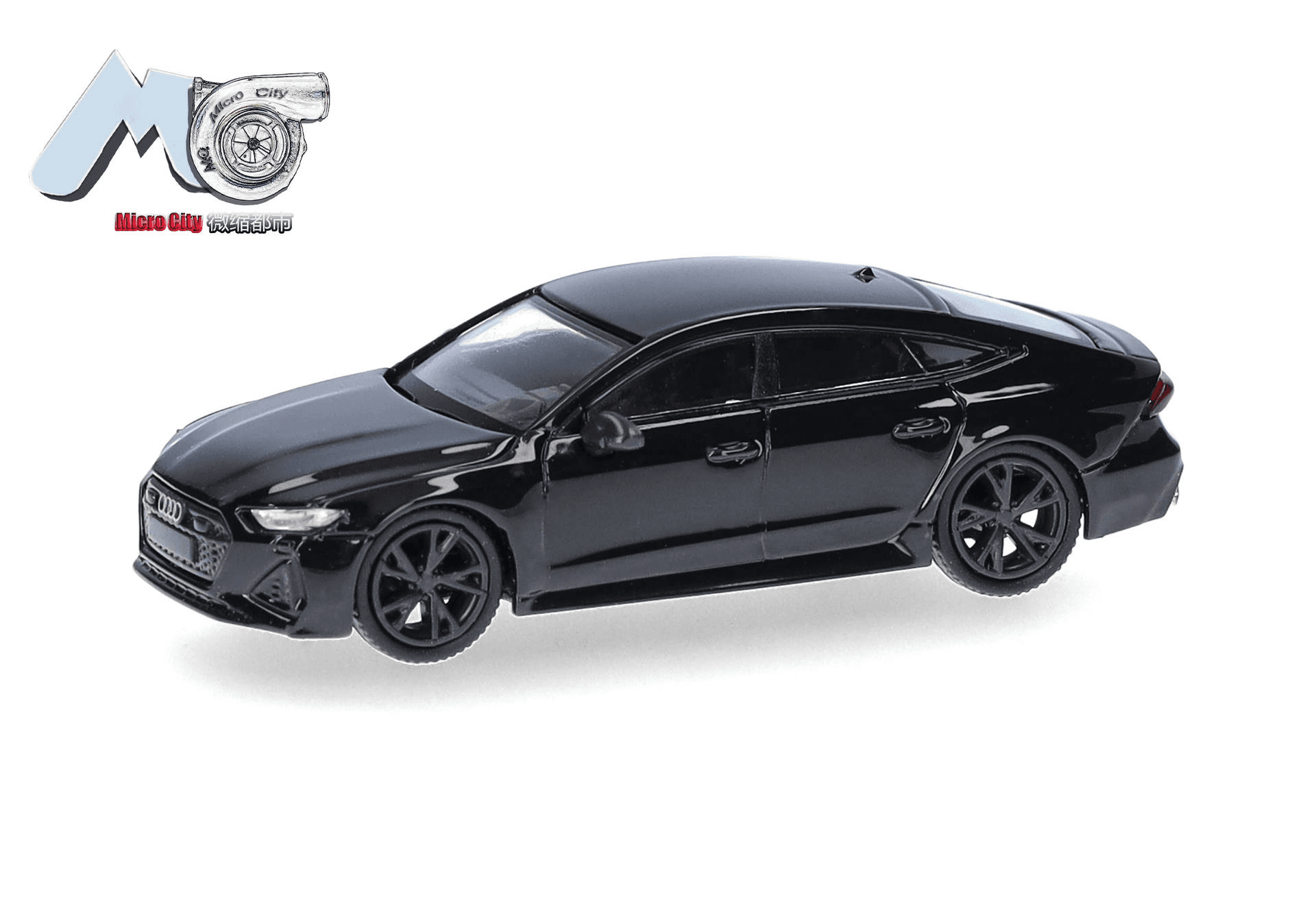 Herpa MicroCity Audi RS7 schwarz Modellauto 1:87 H0