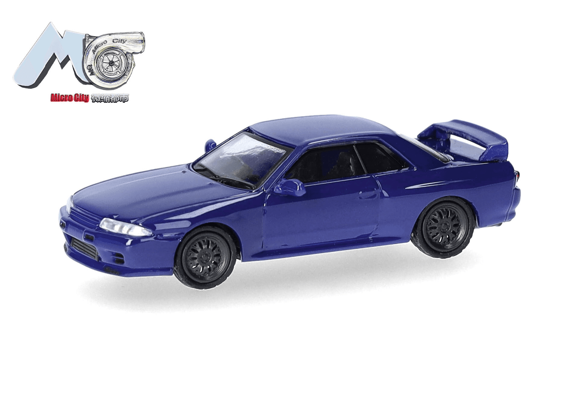Herpa MicroCity Nissan Skyline GTR32 blau Modellauto 1:87 H0