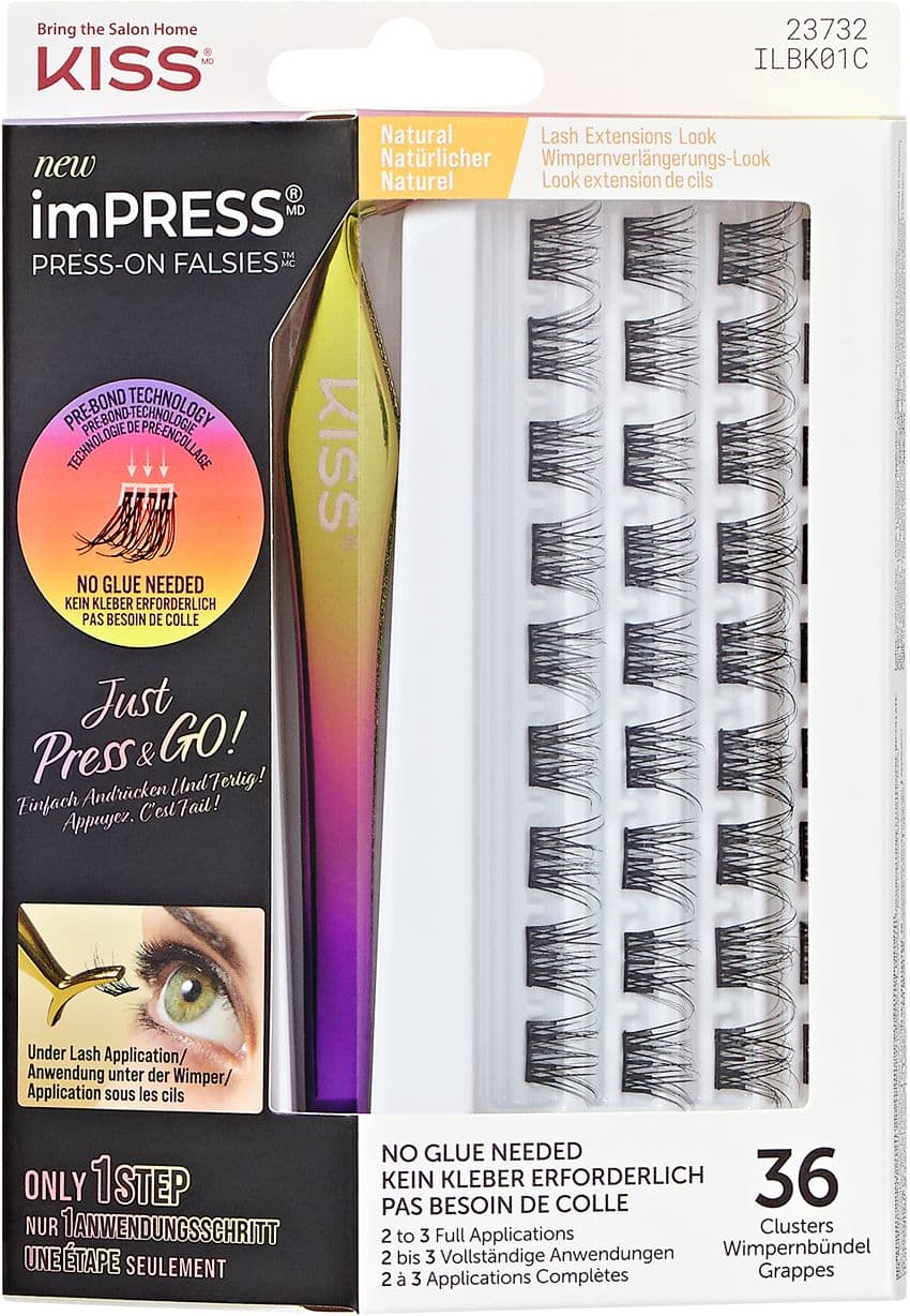 KISS imPRESS FALSIES Press-on Lash KIT #01 Natural