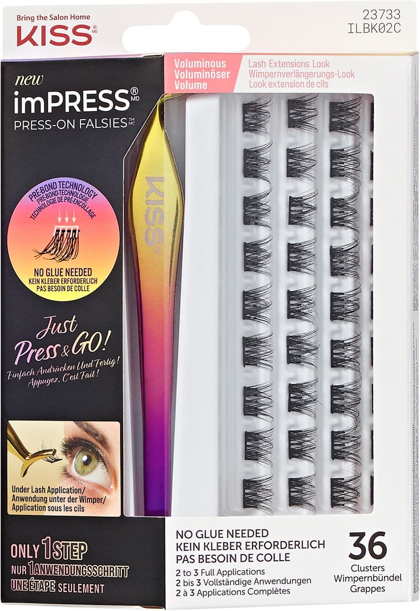 KISS imPRESS FALSIES Press-on Lash KIT #02 Voluminous