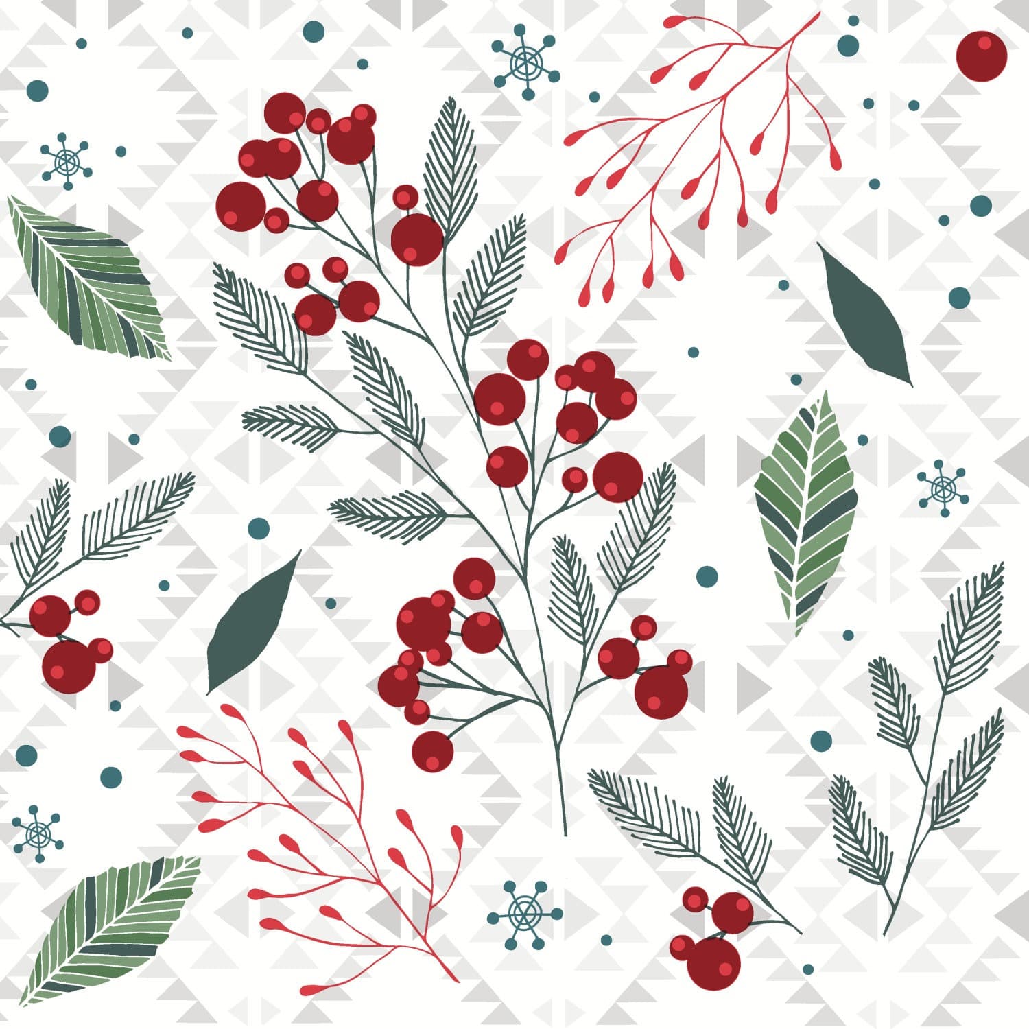 Paper + Design Servietten Festive Florals 24x24cm