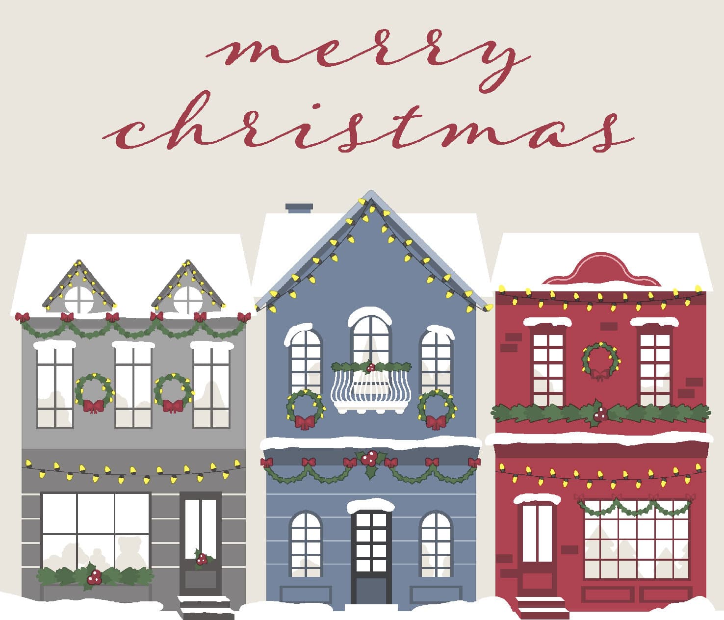 Paper + Design Servietten Christmas in Town 24x24cm