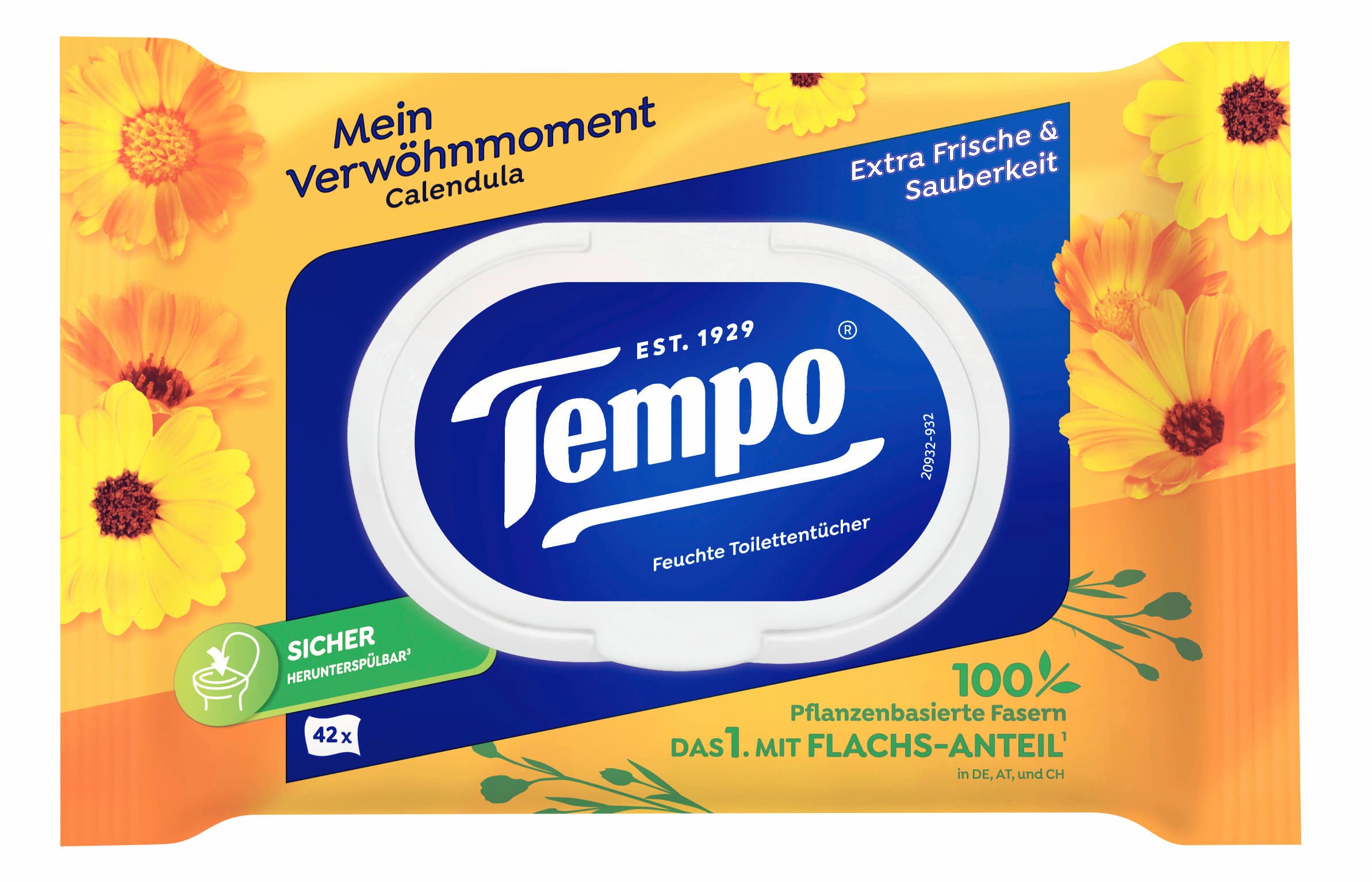 Tempo Feuchte Toilettentücher Mein Verwöhnmoment Care Calendula