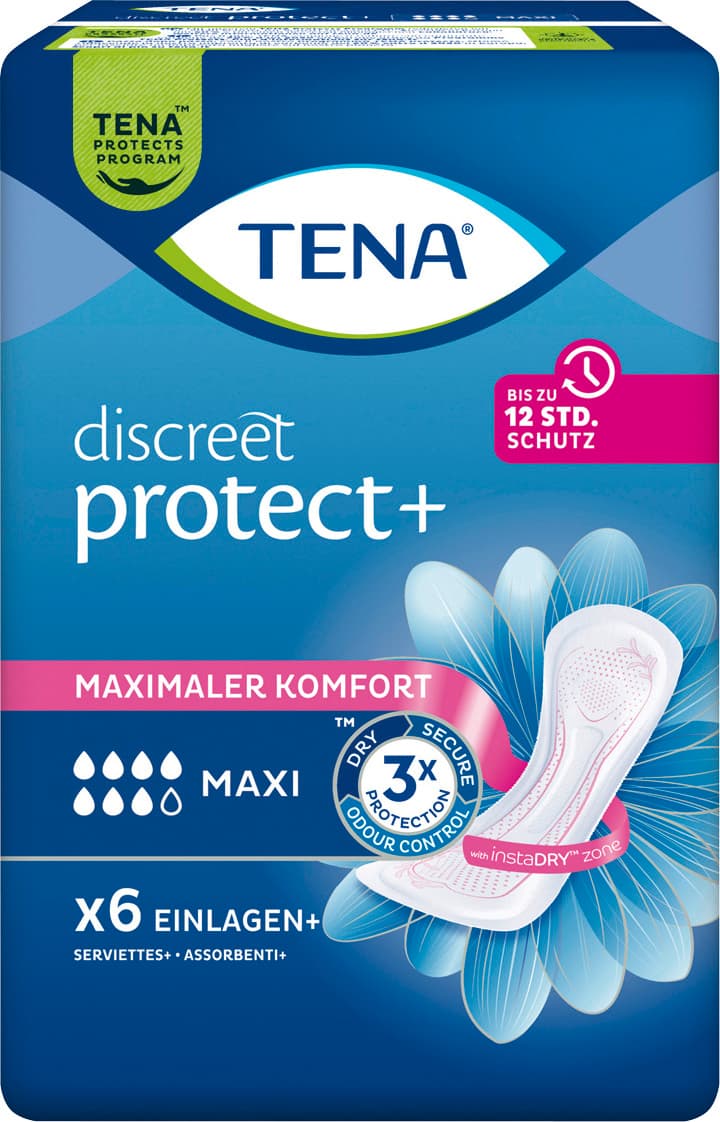 TENA discreet protect + Maxi Slipeinlagen