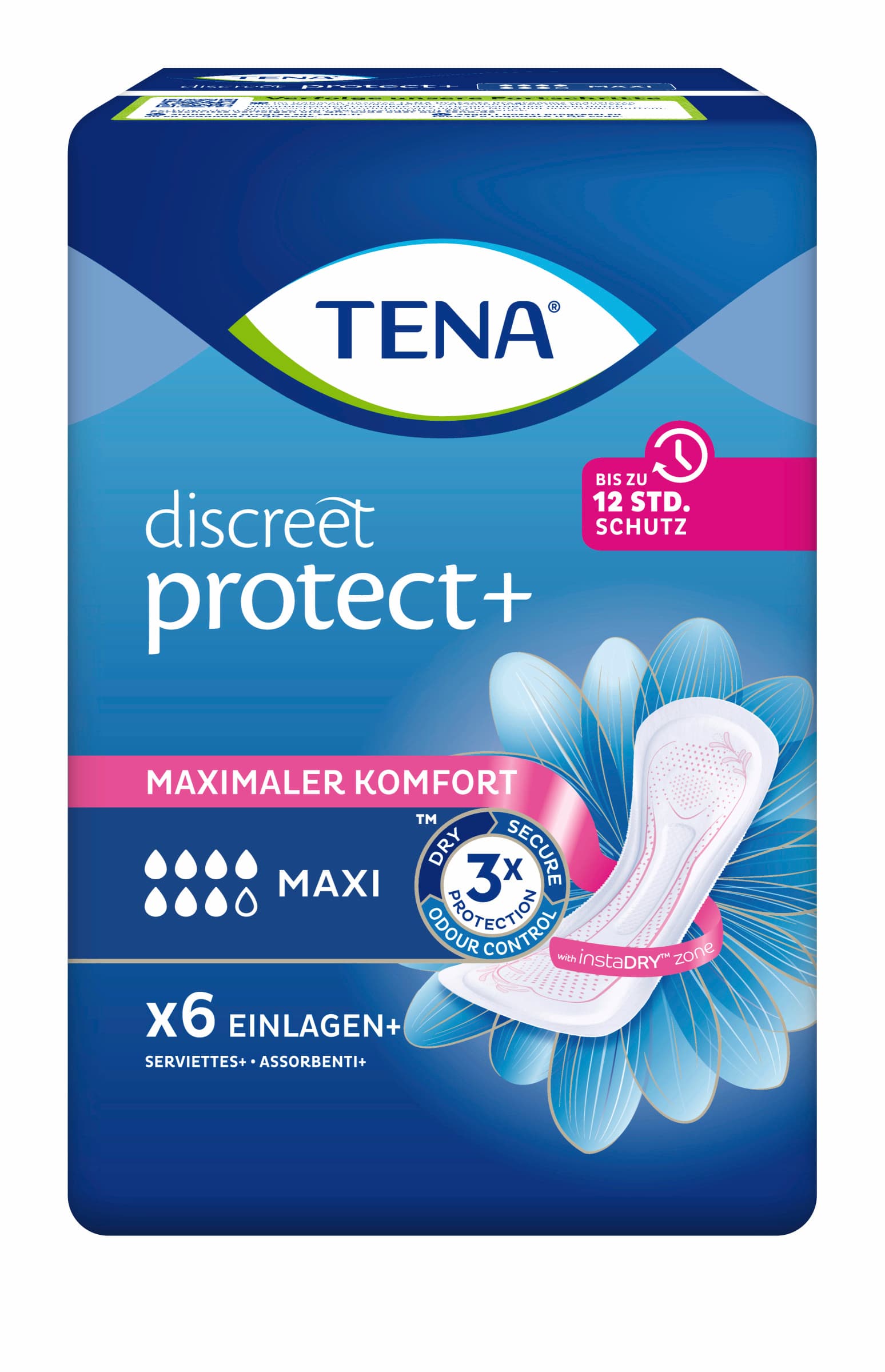 TENA discreet protect + Maxi Slipeinlagen