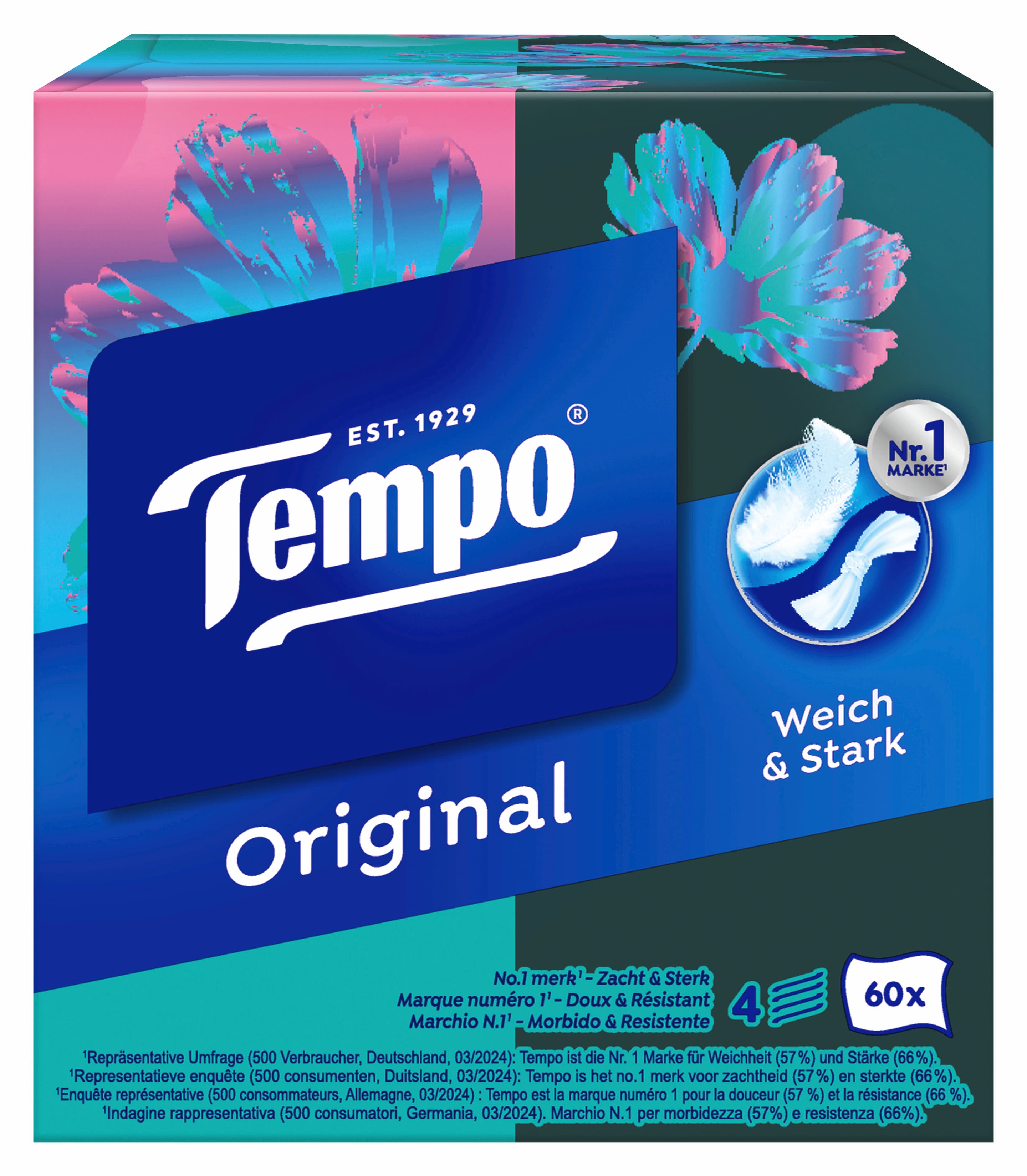 Tempo Taschentücher Original Würfel-Box