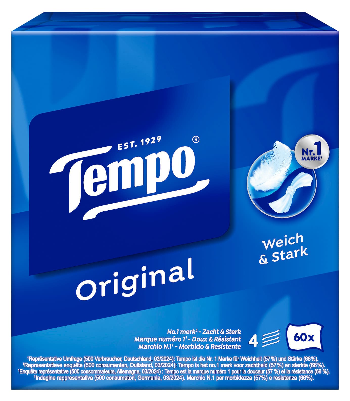 Tempo Taschentücher Original Würfel-Box