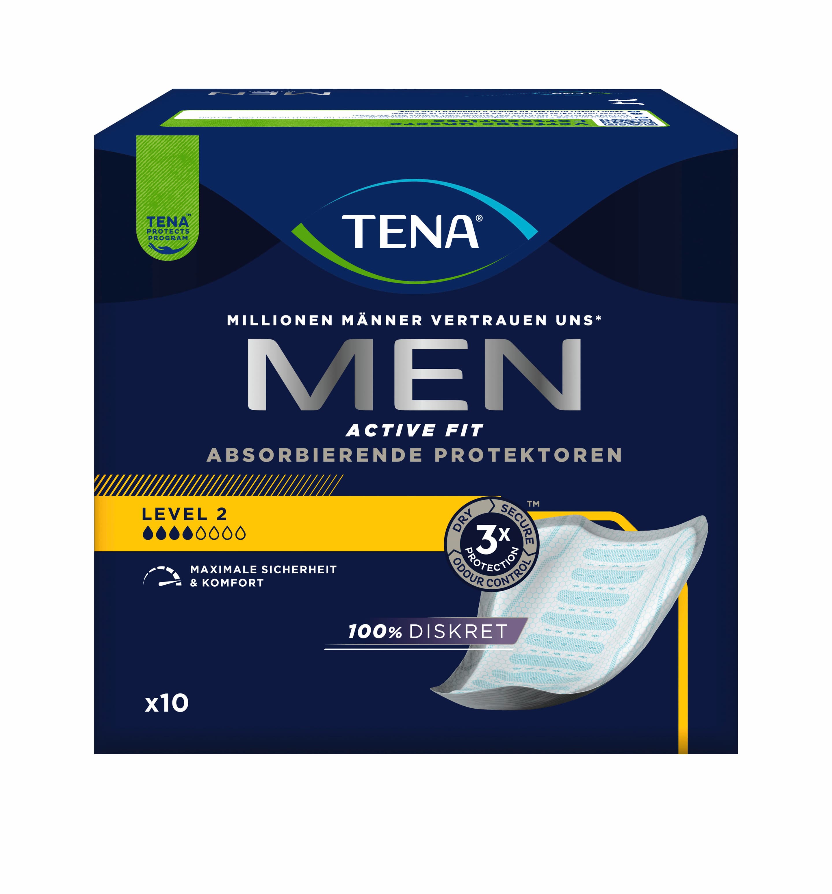 TENA MEN Level 2 Active Fit Inkontinenzeinlagen