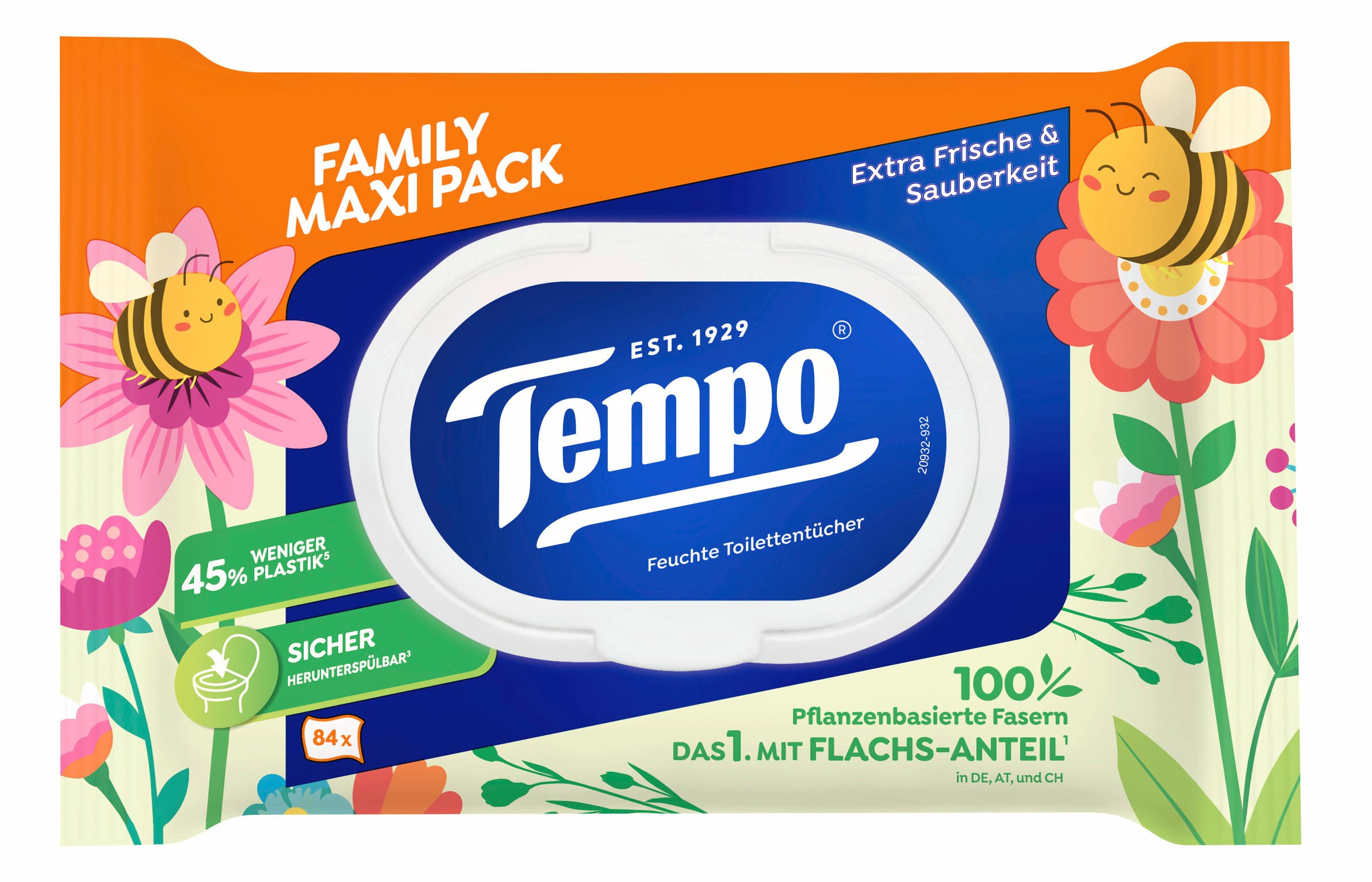 Tempo Feuchtes Toilettenpapier Family Maxi Pack