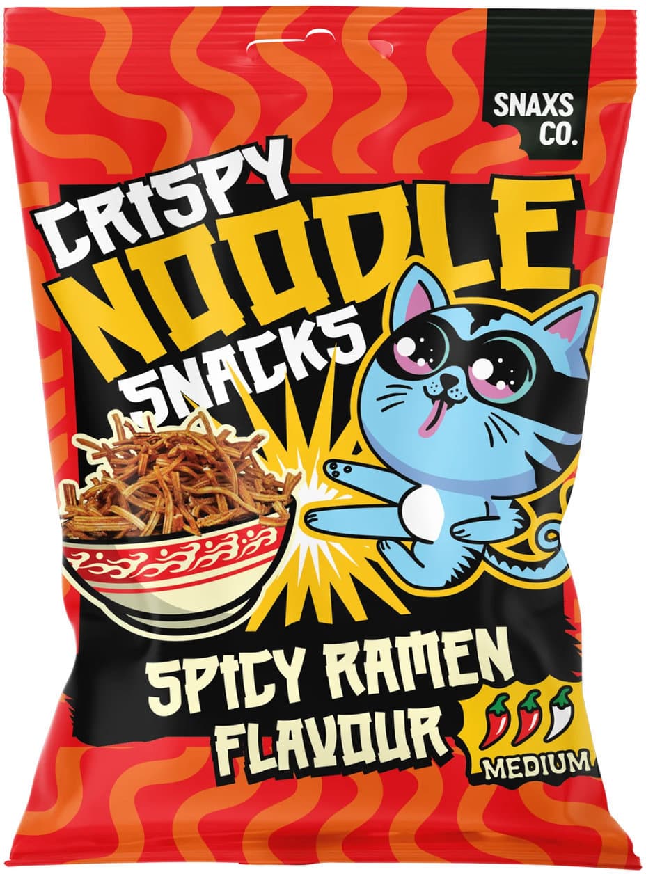 SNAXS CO. Crispy Noodle Snack Spicy Ramen Flavour