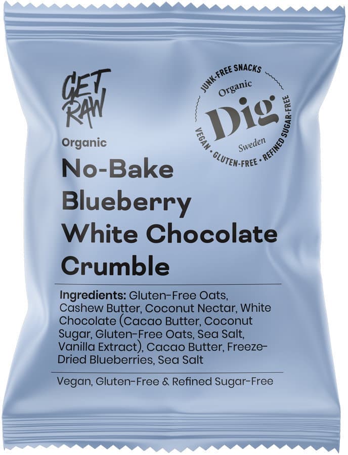 Dig Bio No-Bake Blueberry White Chocolate Crumble