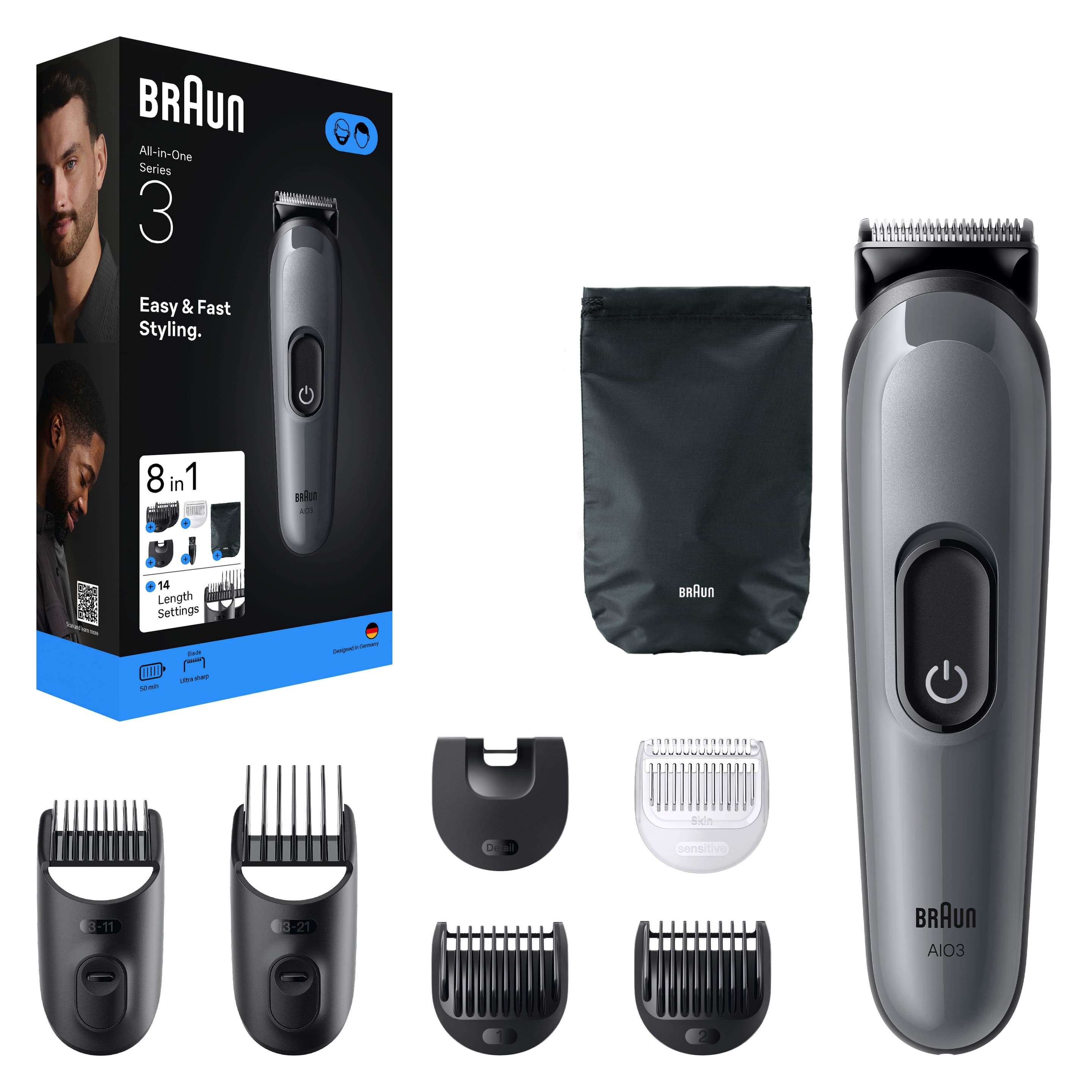 BRAUN Barttrimmer Series 3 All-In-One Style Kit AIO3540