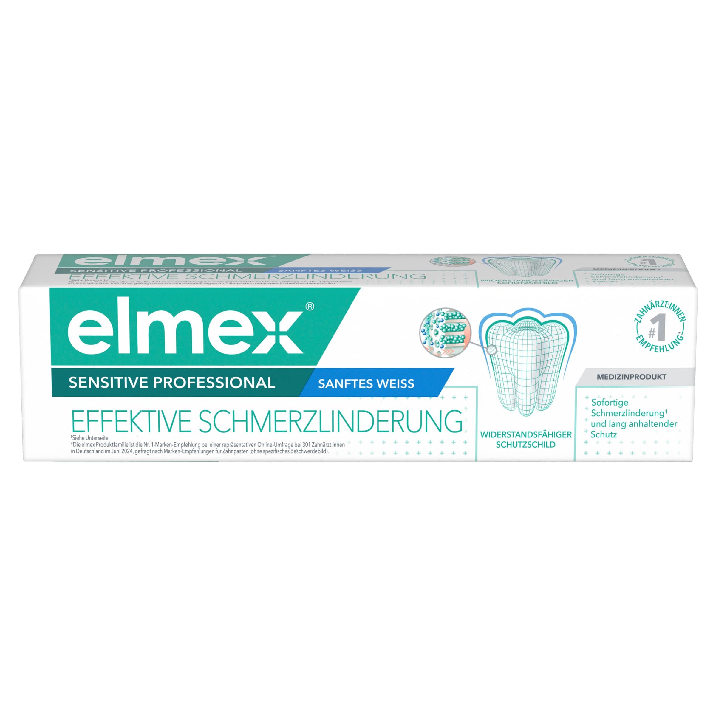 elmex Zahnpasta Sensitive Professional Sanftes Weiss – entfernt Verfärbungen sanft und gründlich