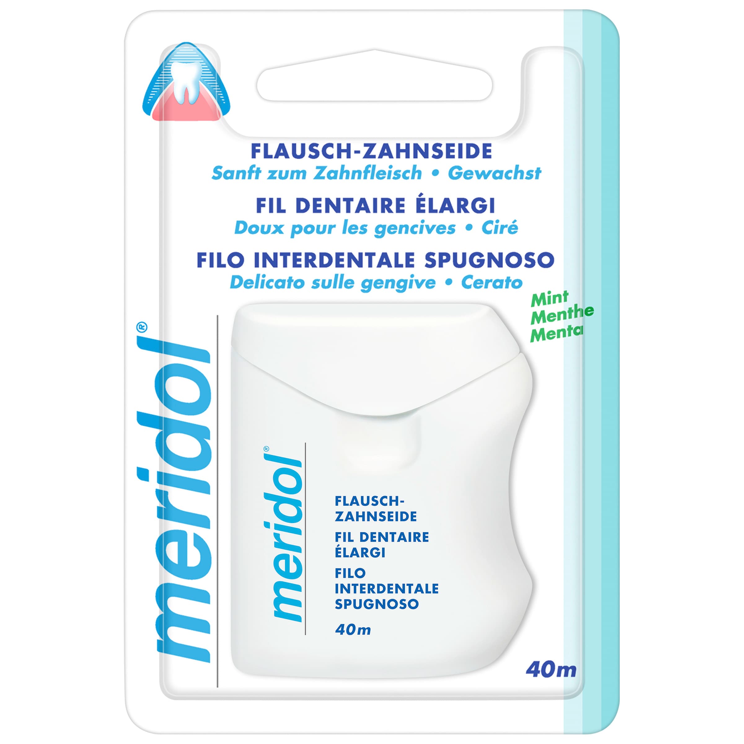 meridol Flausch-Zahnseide - zur gründlichen und sanften Reinigung der Zahnzwischenräume