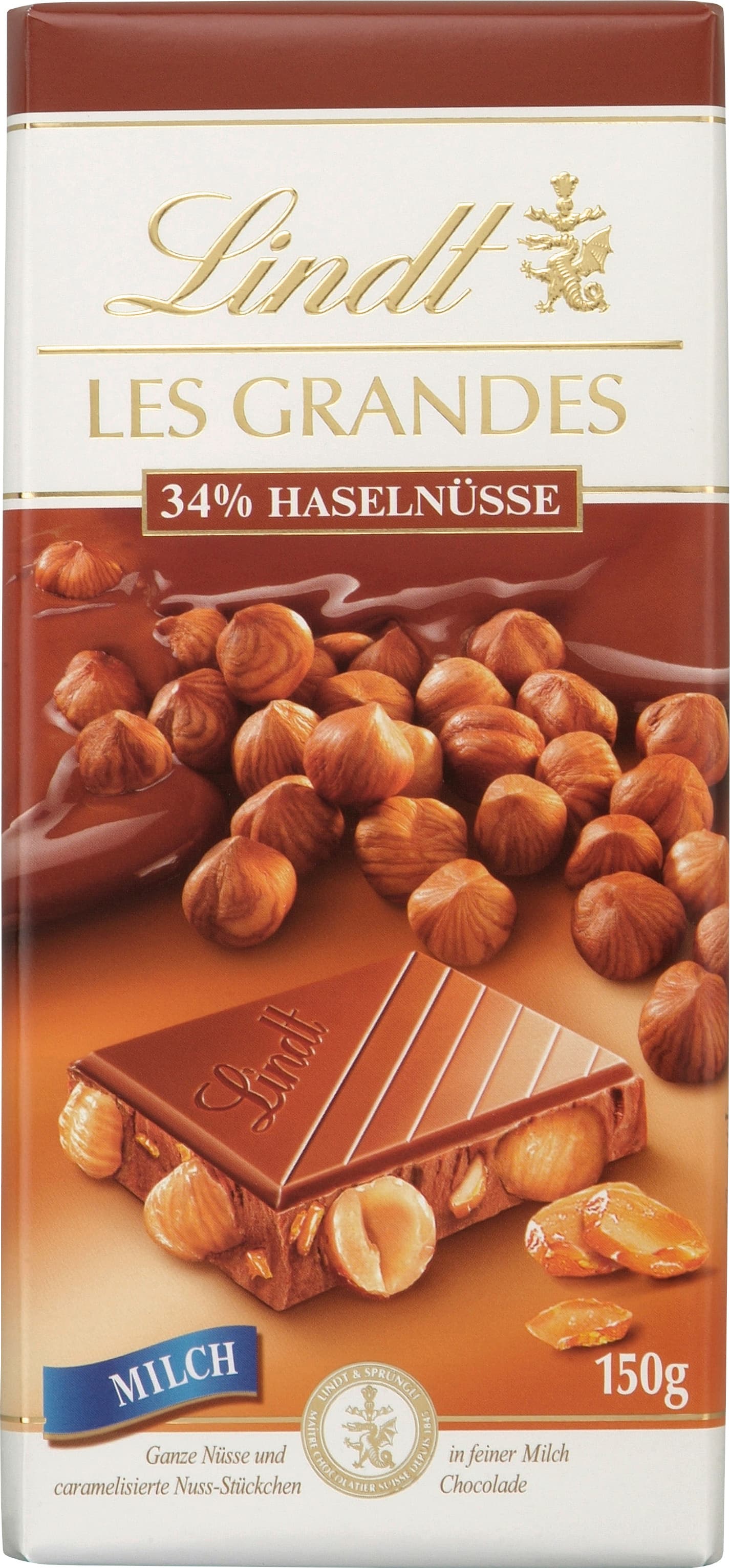Lindt Les Grandes Haselnüsse Milch