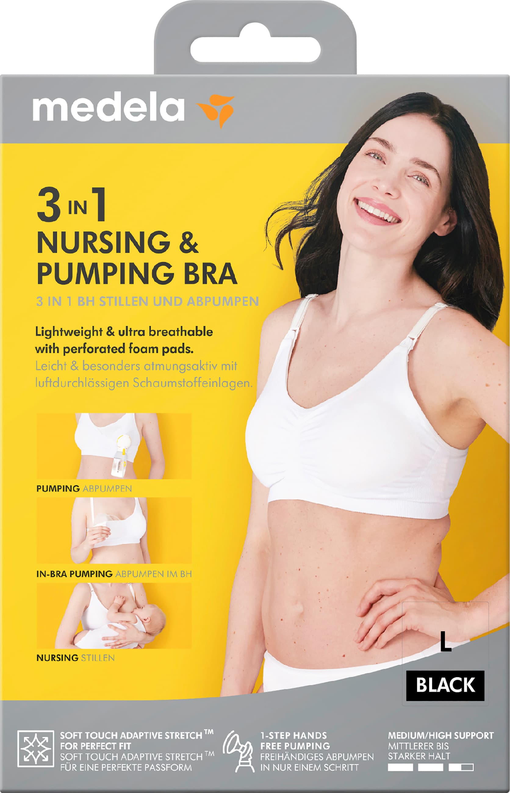Medela 3-in-1 Hands-free Bra schwarz