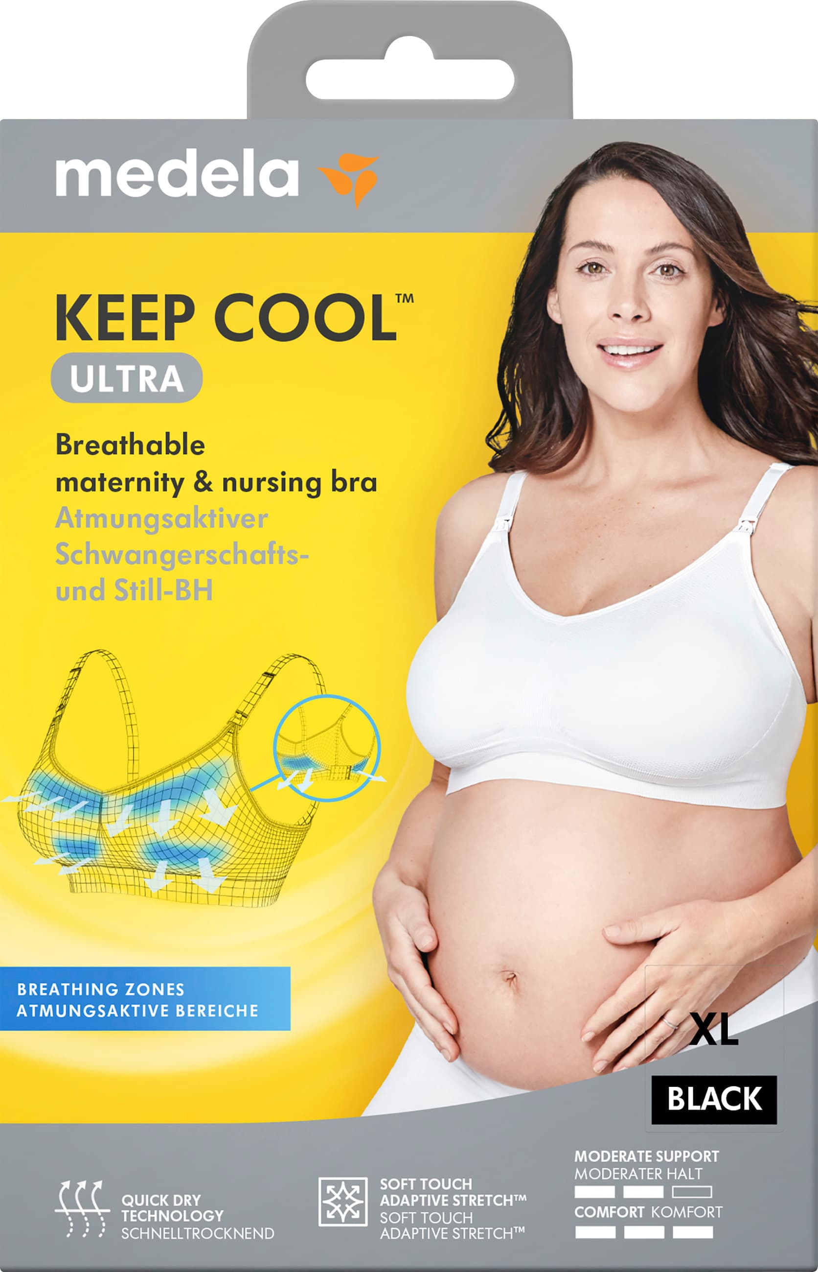 Medela Keep Cool™ Ultra Komfort Schwangerschafts- und Still-BH, schwarz