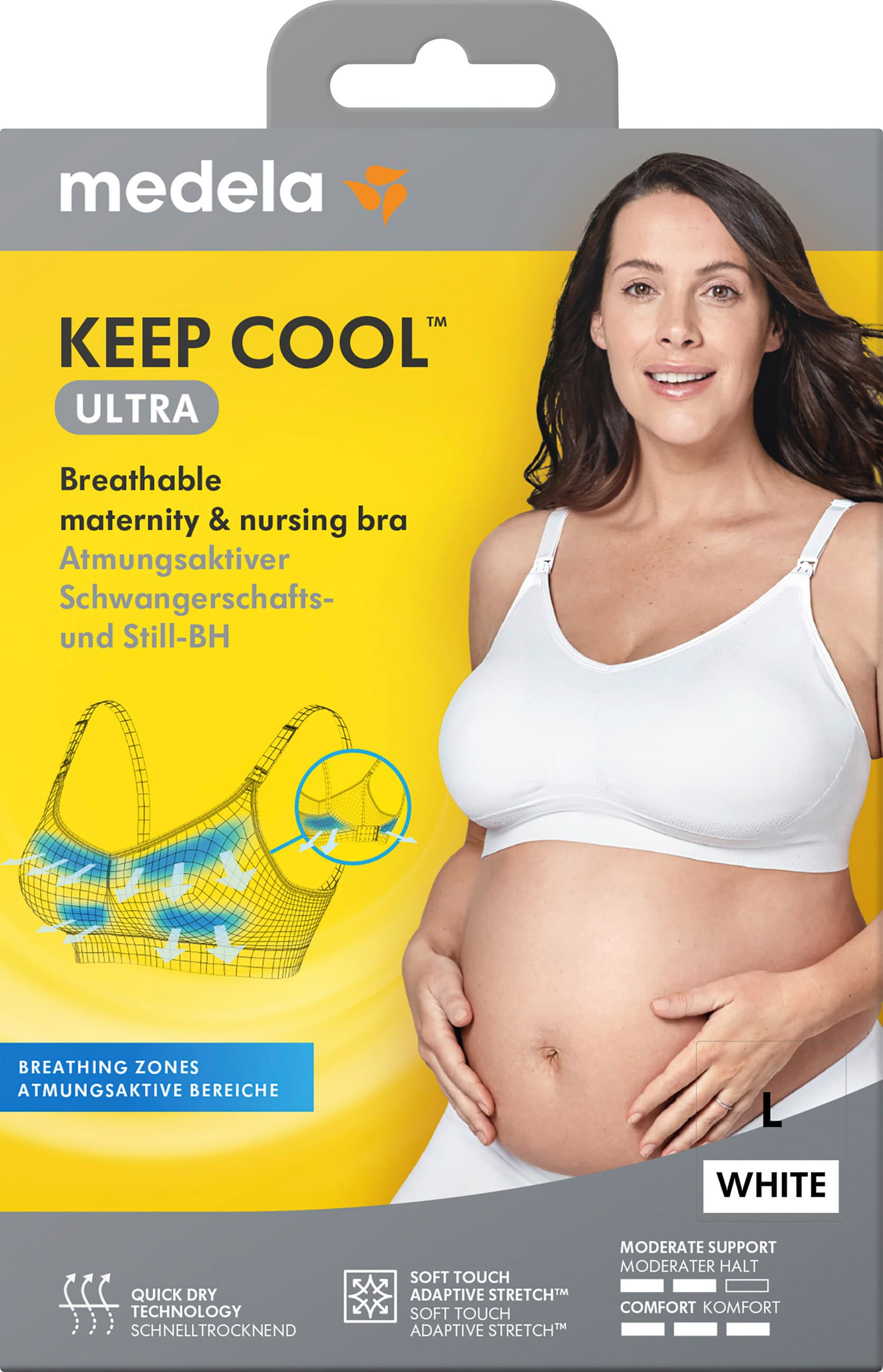 Medela Keep Cool™ Ultra Komfort Schwangerschafts- und Still-BH, weiß