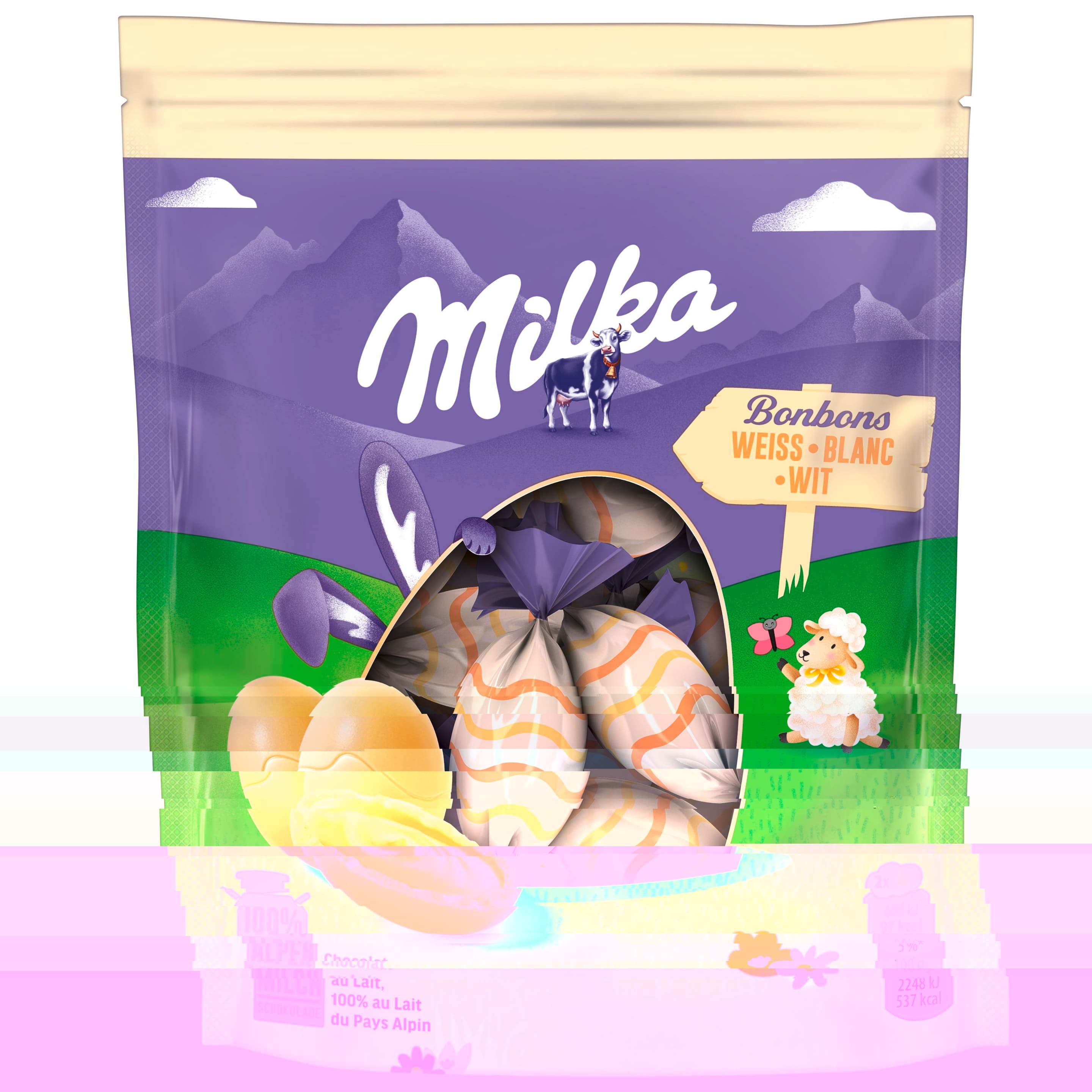 Milka Ostereier weiße Schokolade