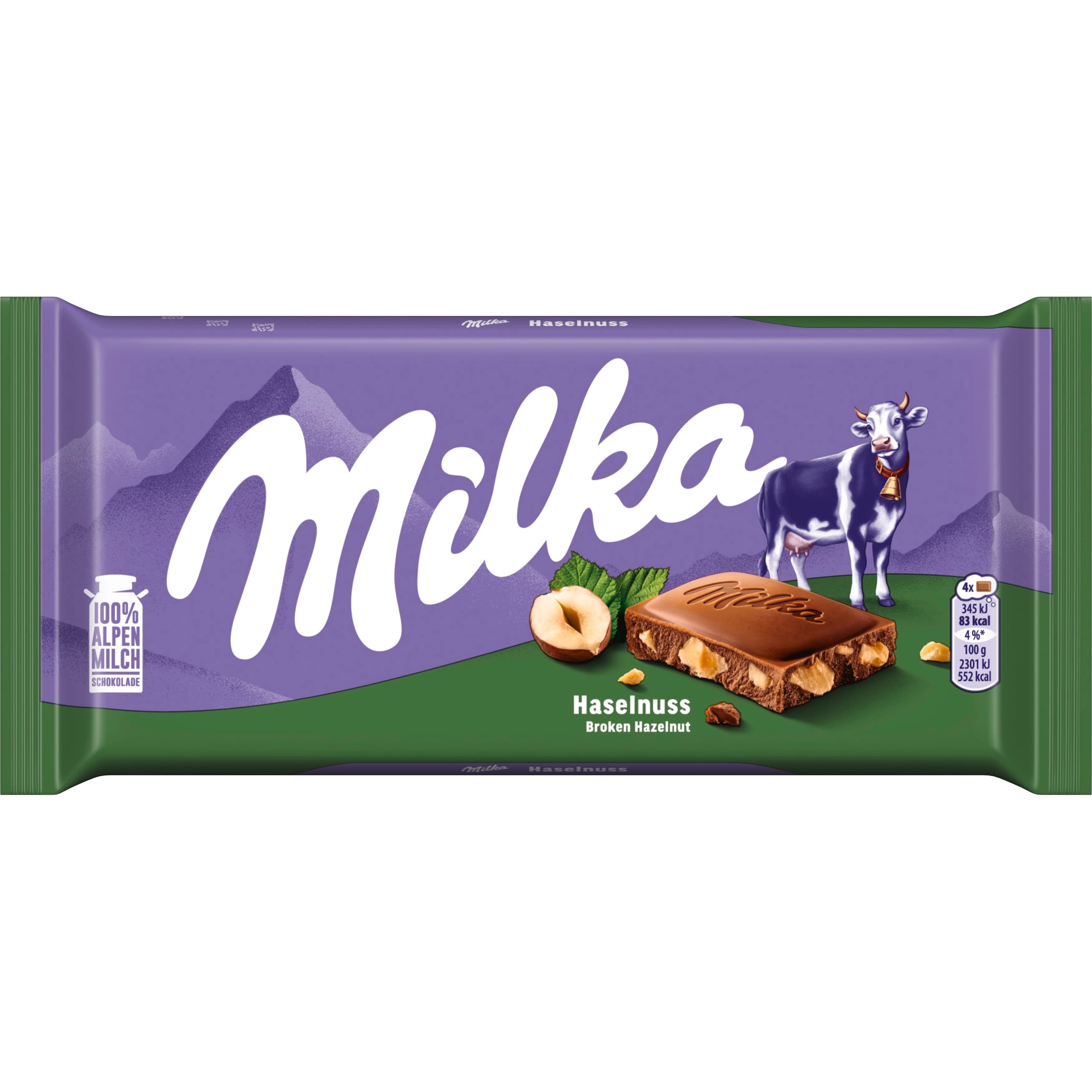 Barra de chocolate Milka con avellana