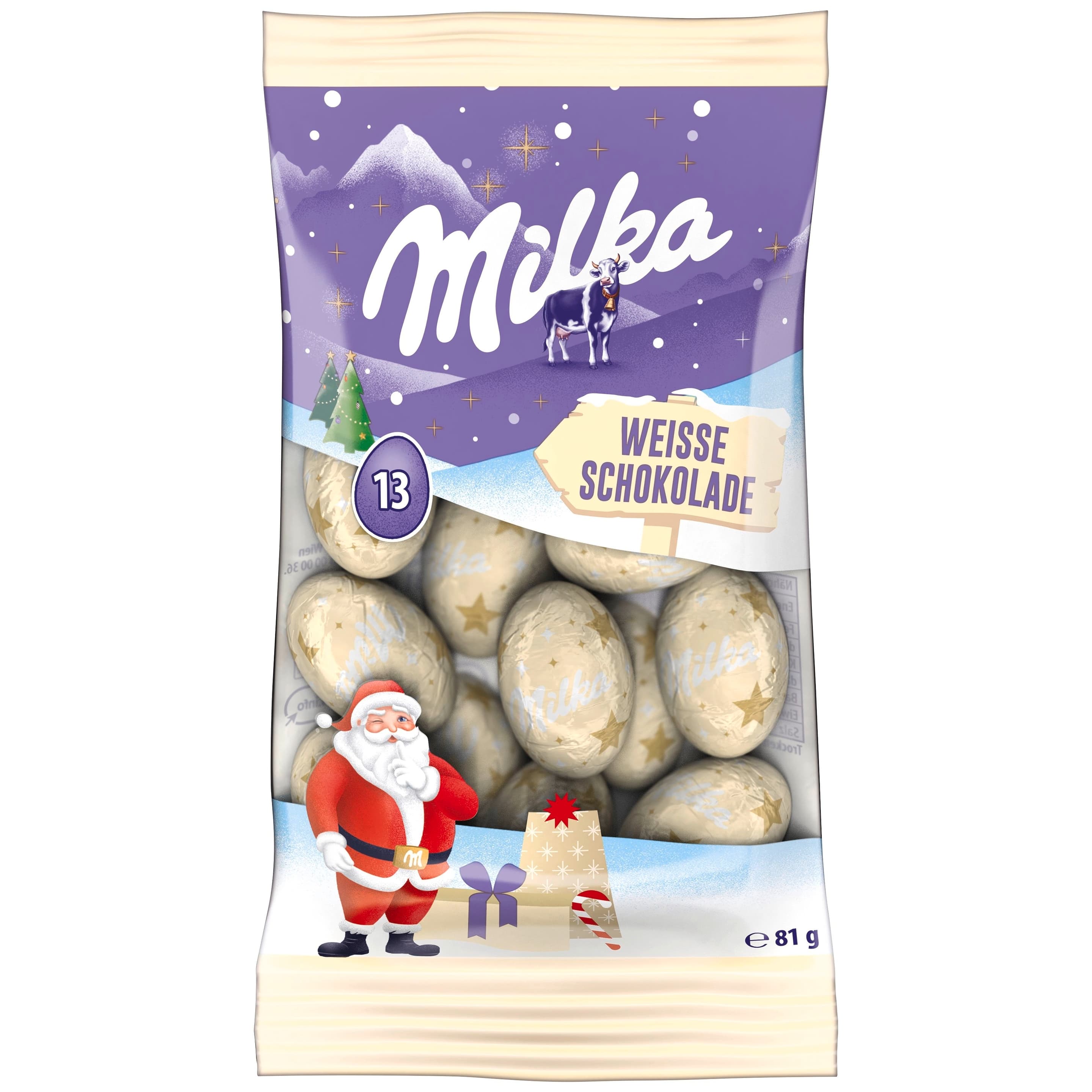Milka Weihnachtskugeln Weiß