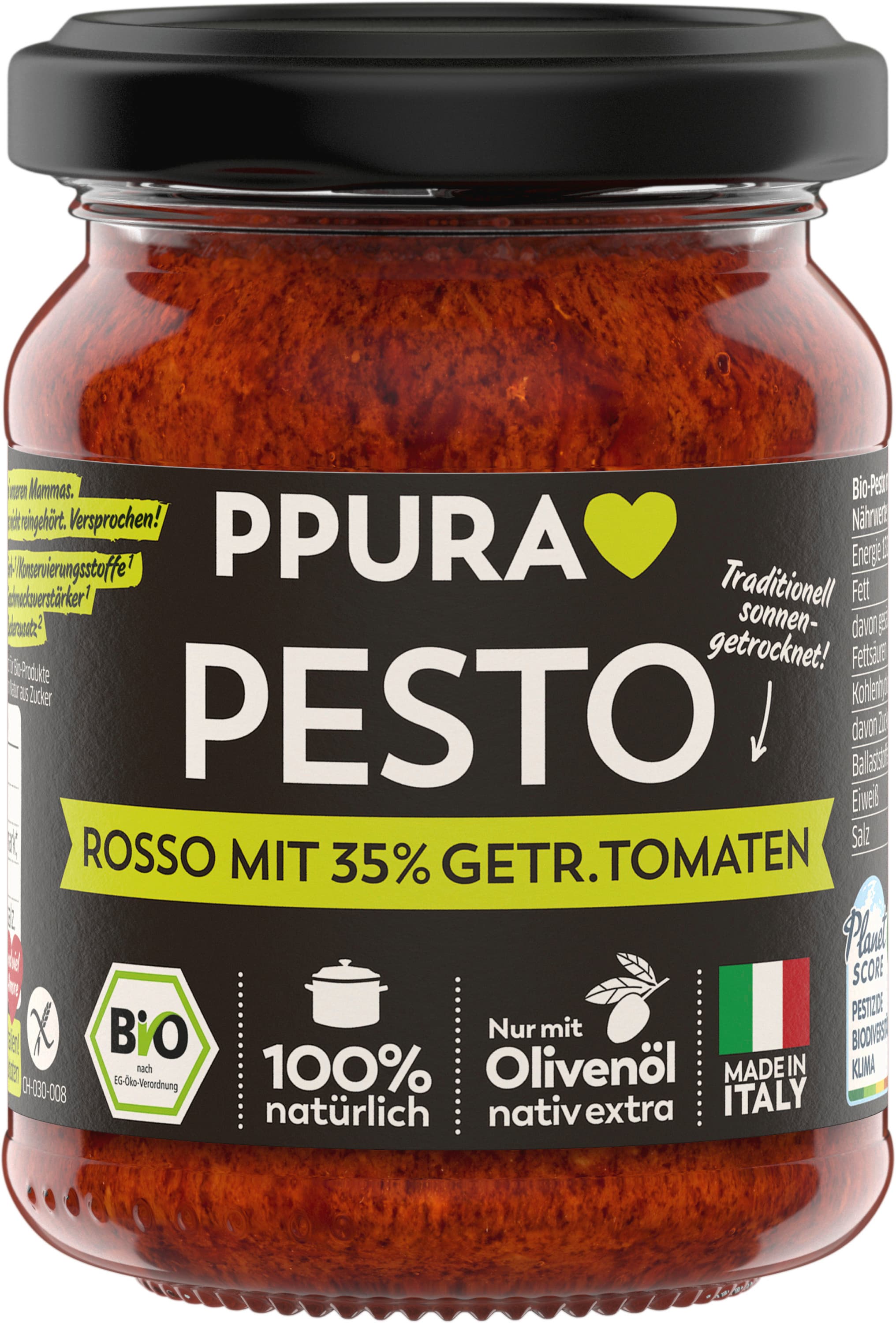 PPURA Bio Pesto Rosso, 100% natürlich