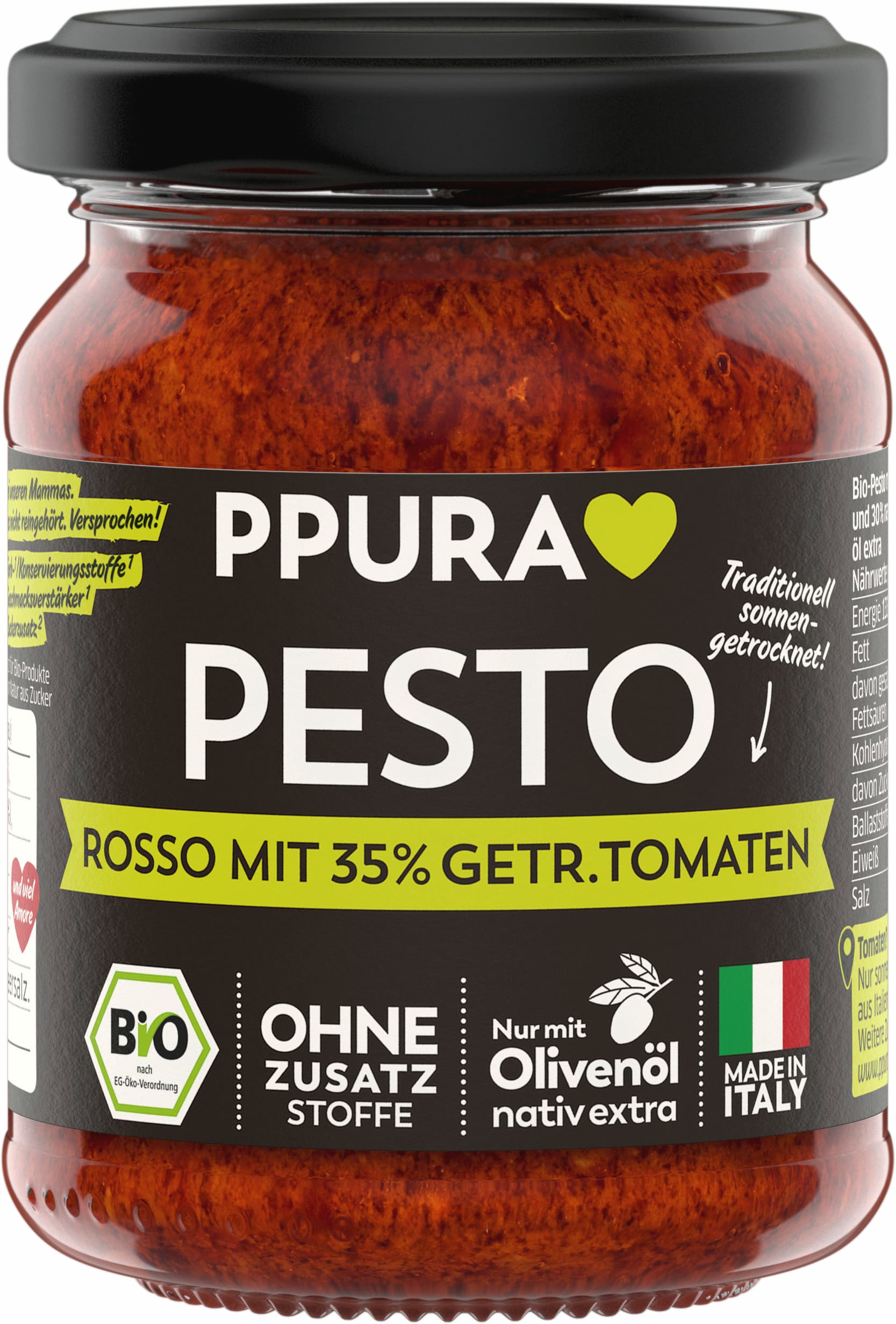PPURA Bio Pesto Rosso, 100% natürlich