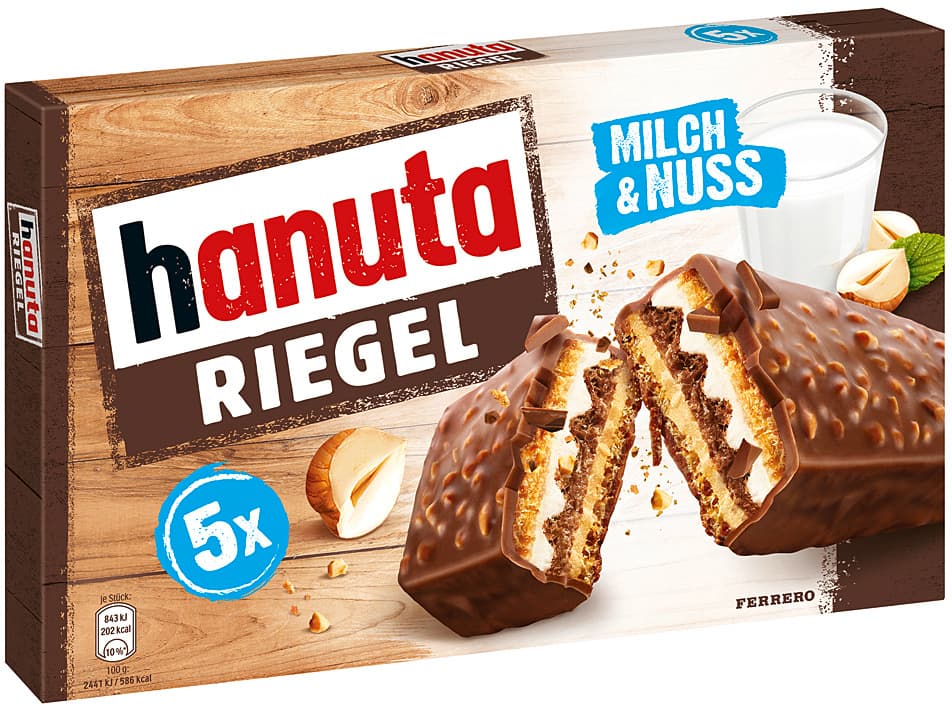 hanuta Riegel Milch & Nuss