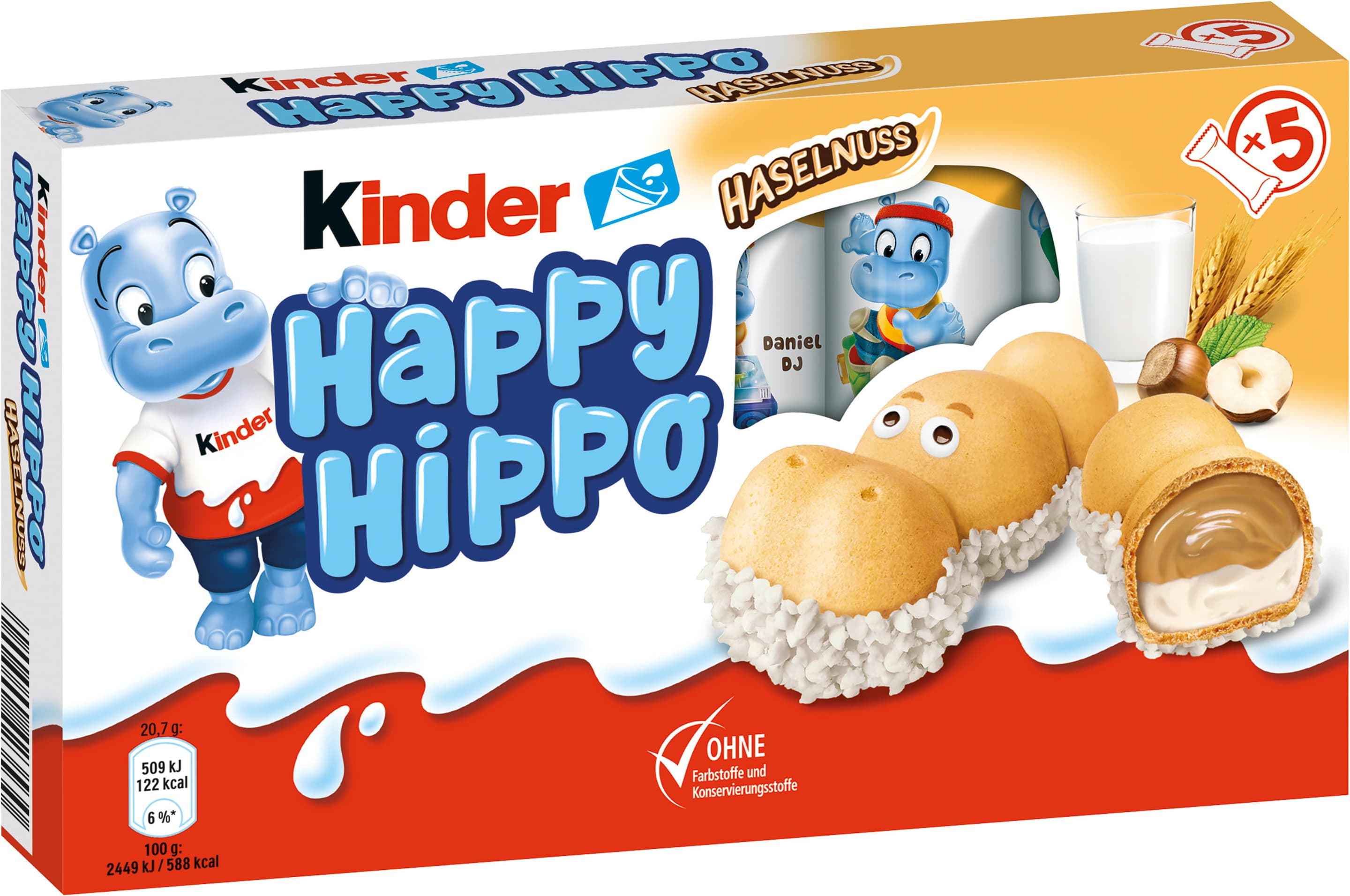 kinder Happy Hippo Haselnuss