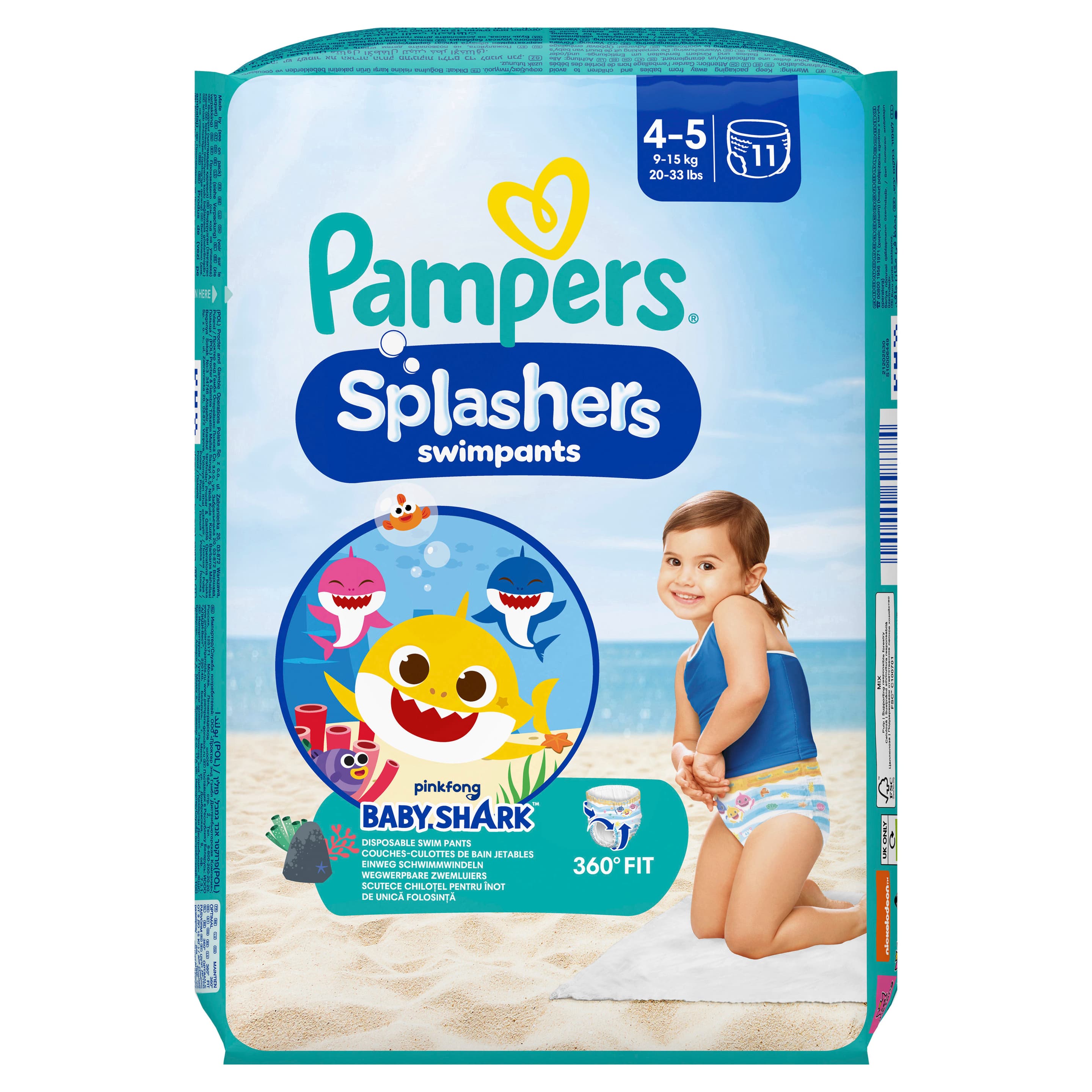 Pampers Splashers Schwimmwindeln Gr. 4 9-15kg
