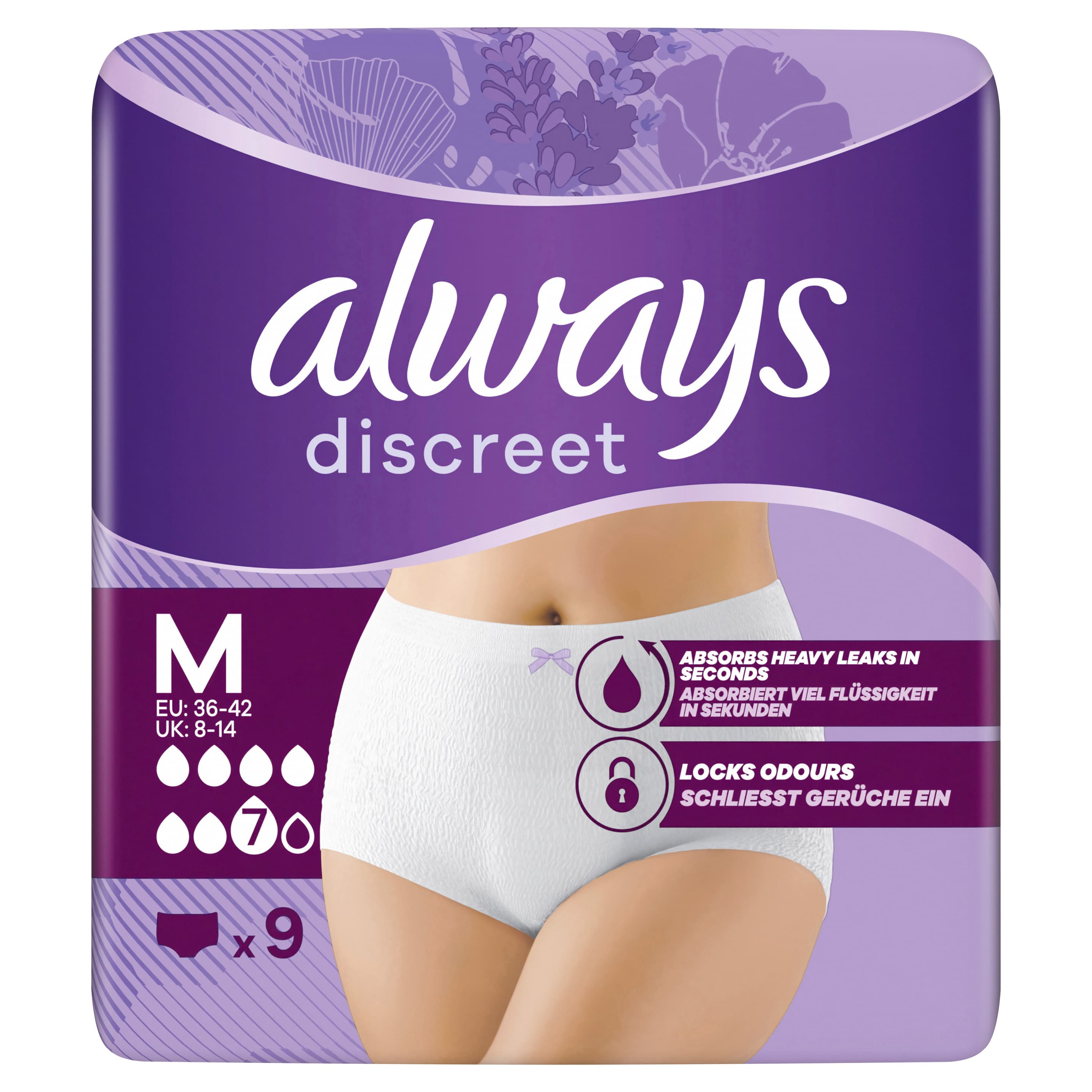 always discreet Inkontinenz Höschen Gr. M Monatspackung