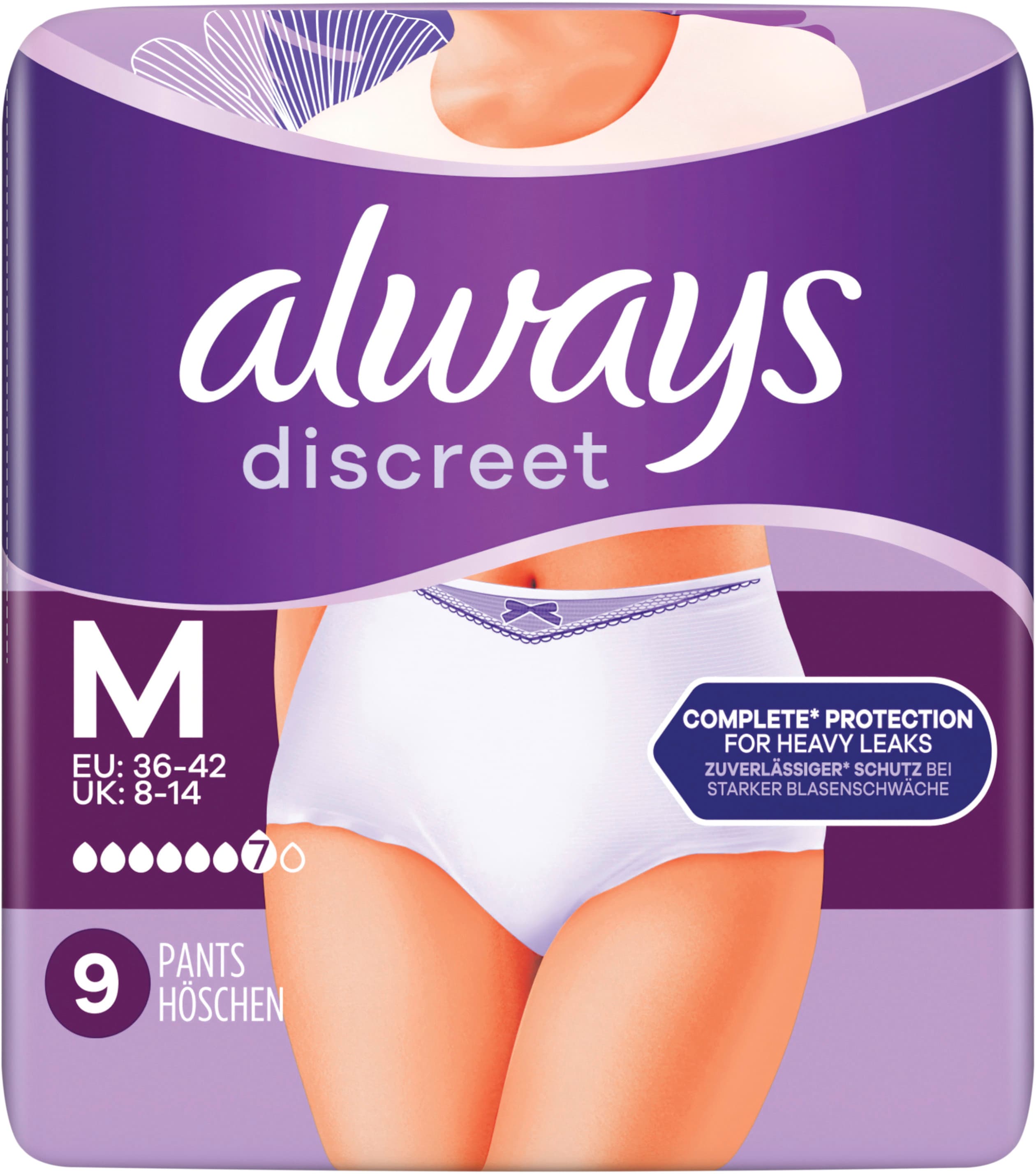 always discreet Inkontinenz Höschen Gr. M Monatspackung