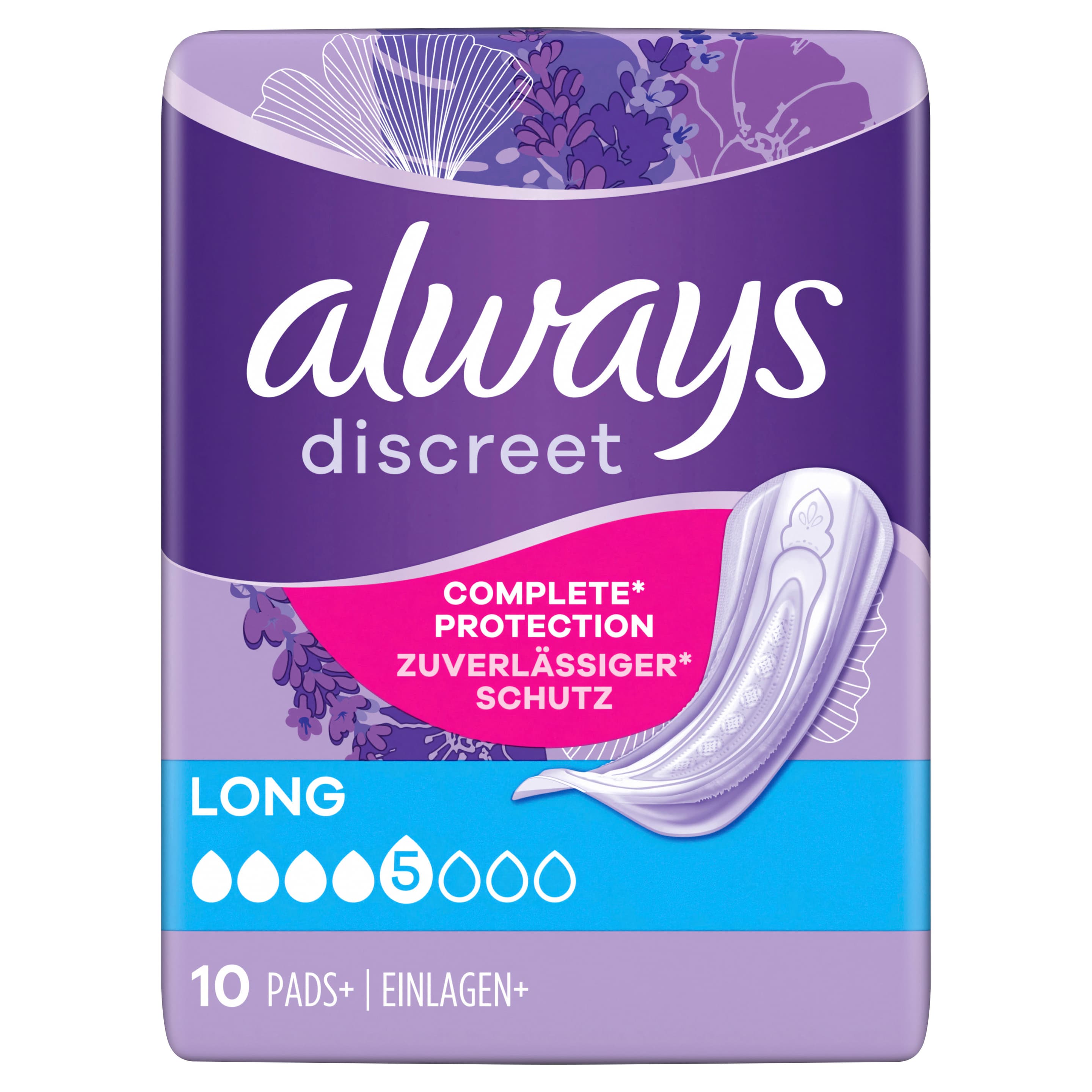 Always Discreet Inkontinenz Einlagen Long Monatspaket