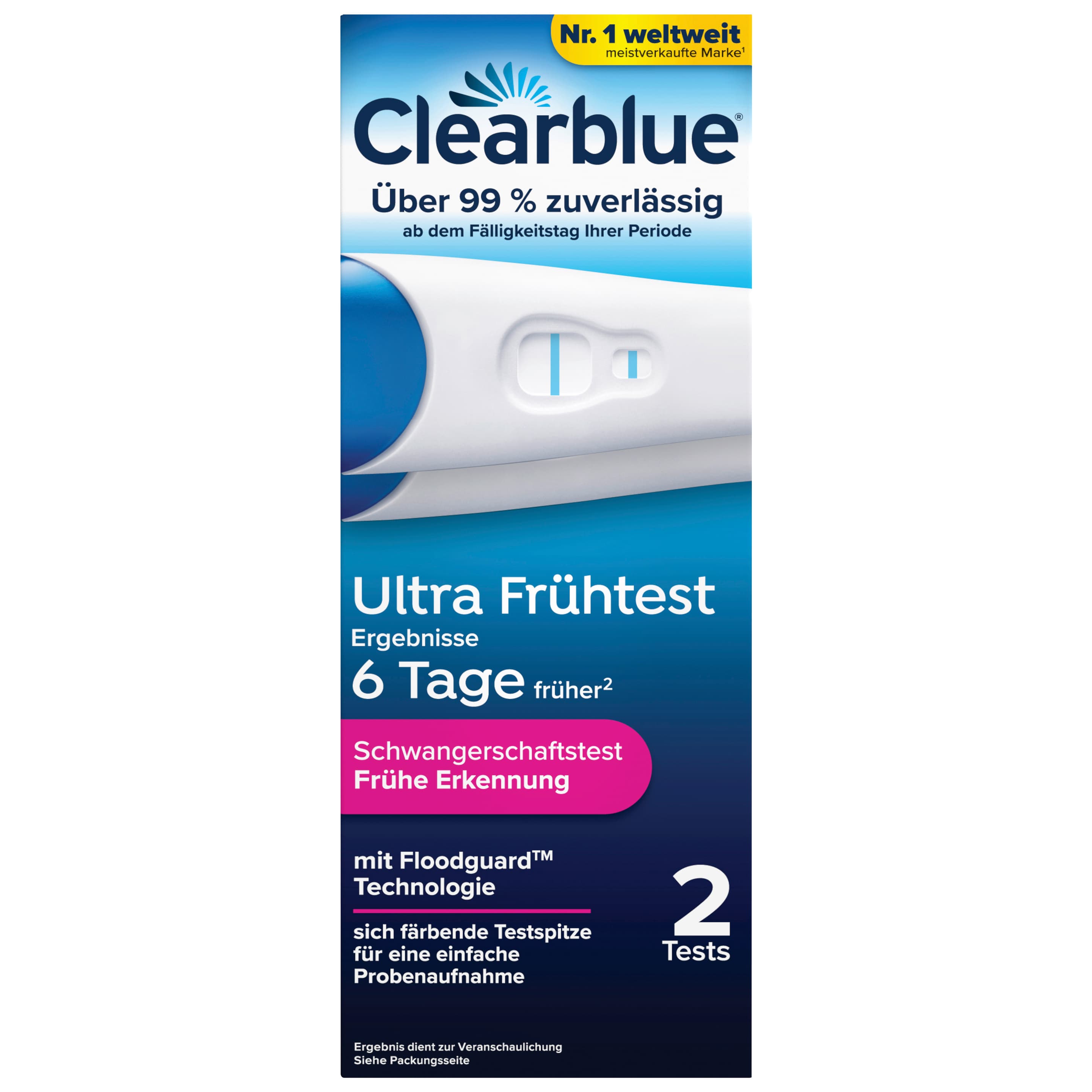 Clearblue Schwangerschaftstest Ultra Fruehtest 2er