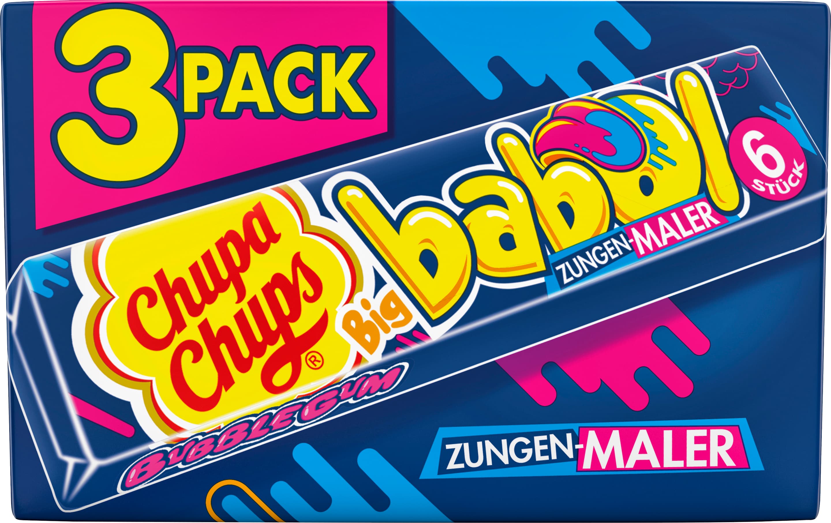 Chupa Chups Kaugummi Big Babol Zungen-Maler