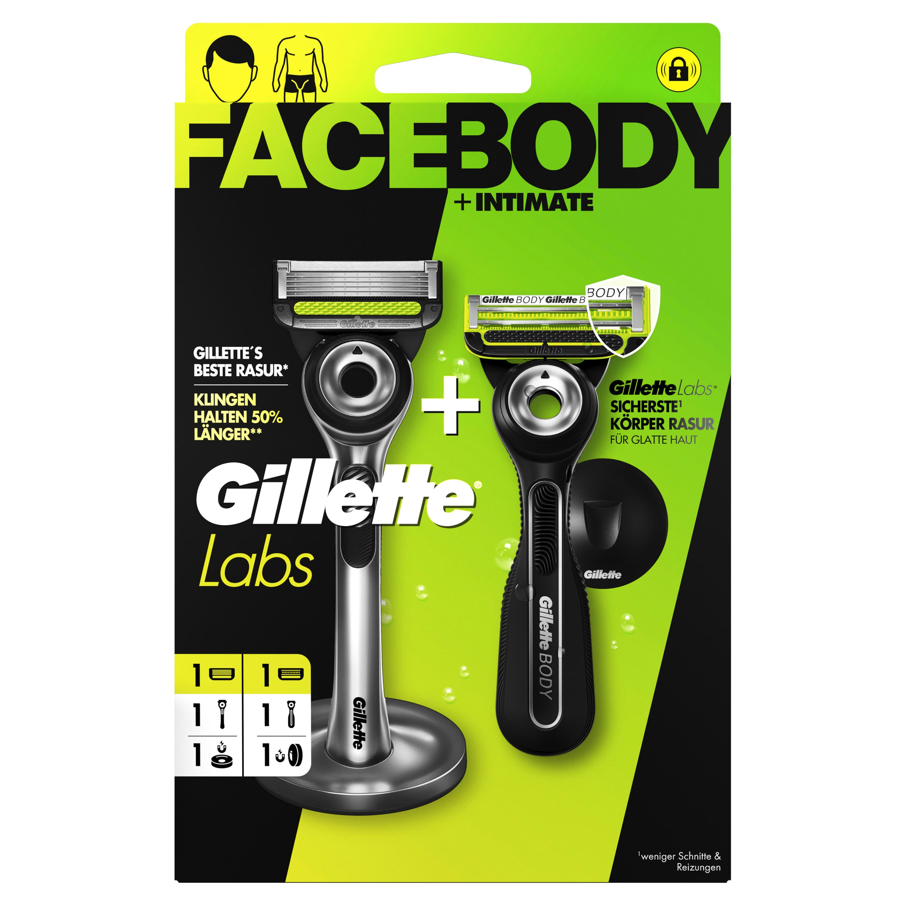 Gillette LABS Rasierer Face & Body Duo Pack
