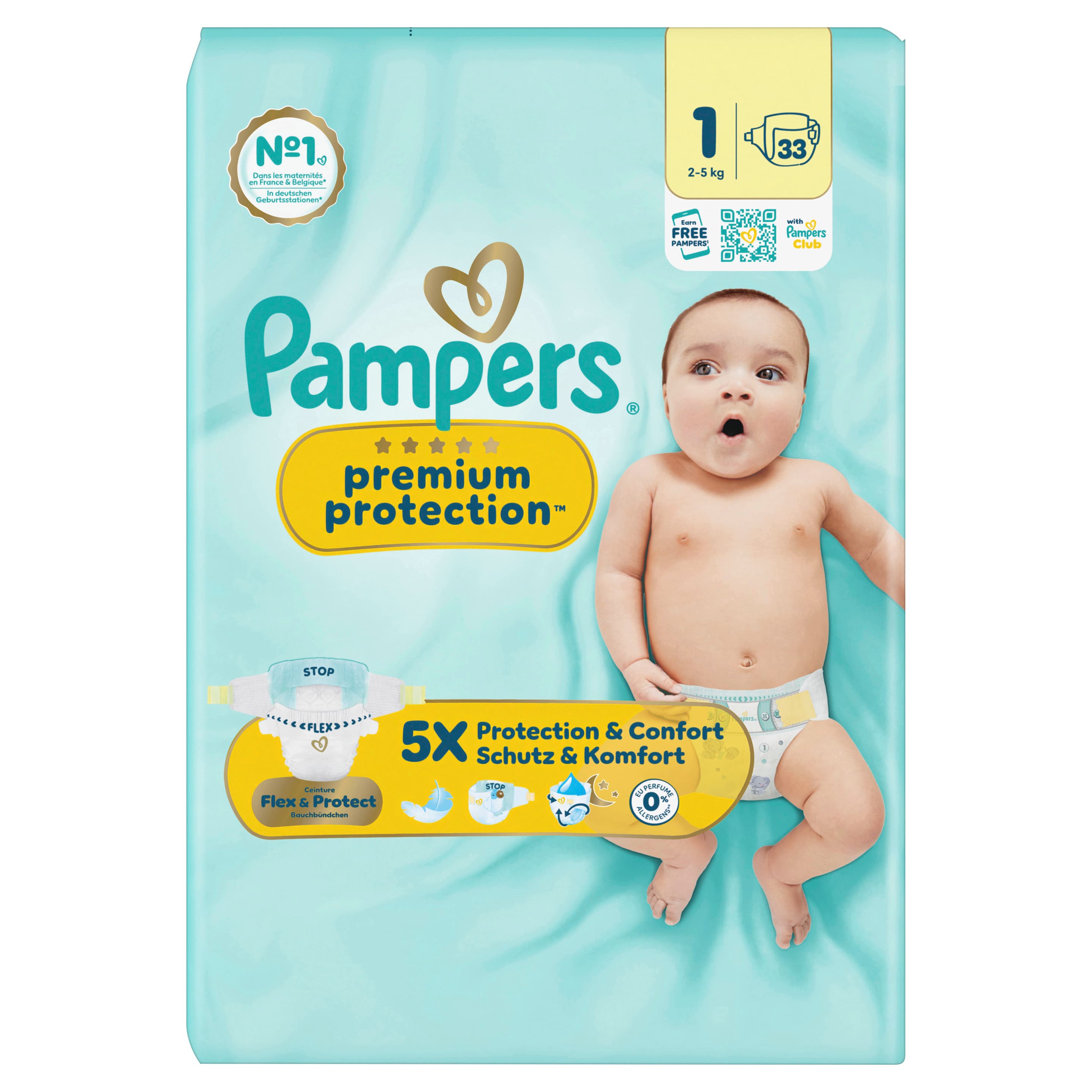 Pampers Premium Protection New Baby Windeln Gr.1 Newborn 2-5kg