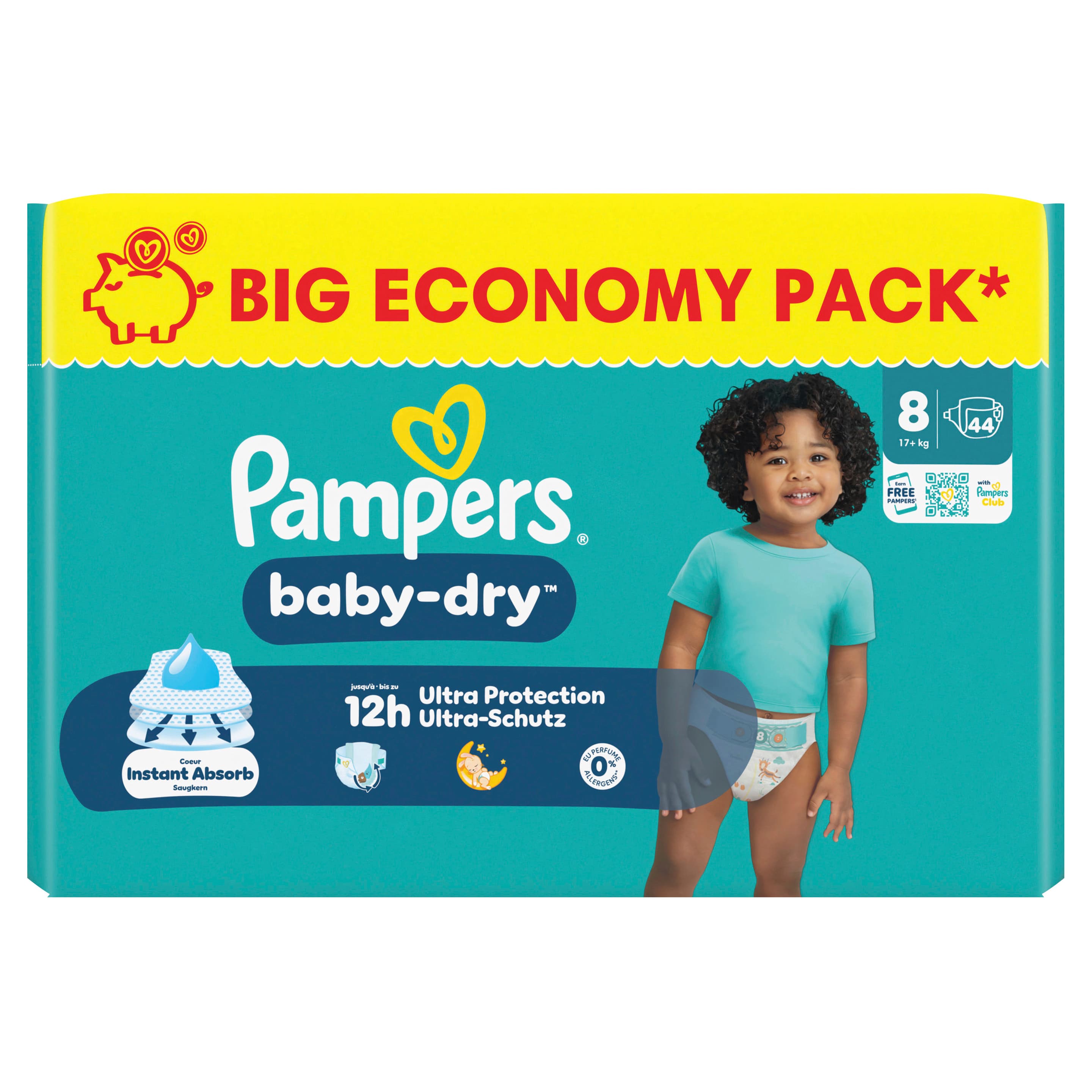 Pampers Baby Dry Windeln Gr.8 Extra Large 17+kg Big Economy Pack