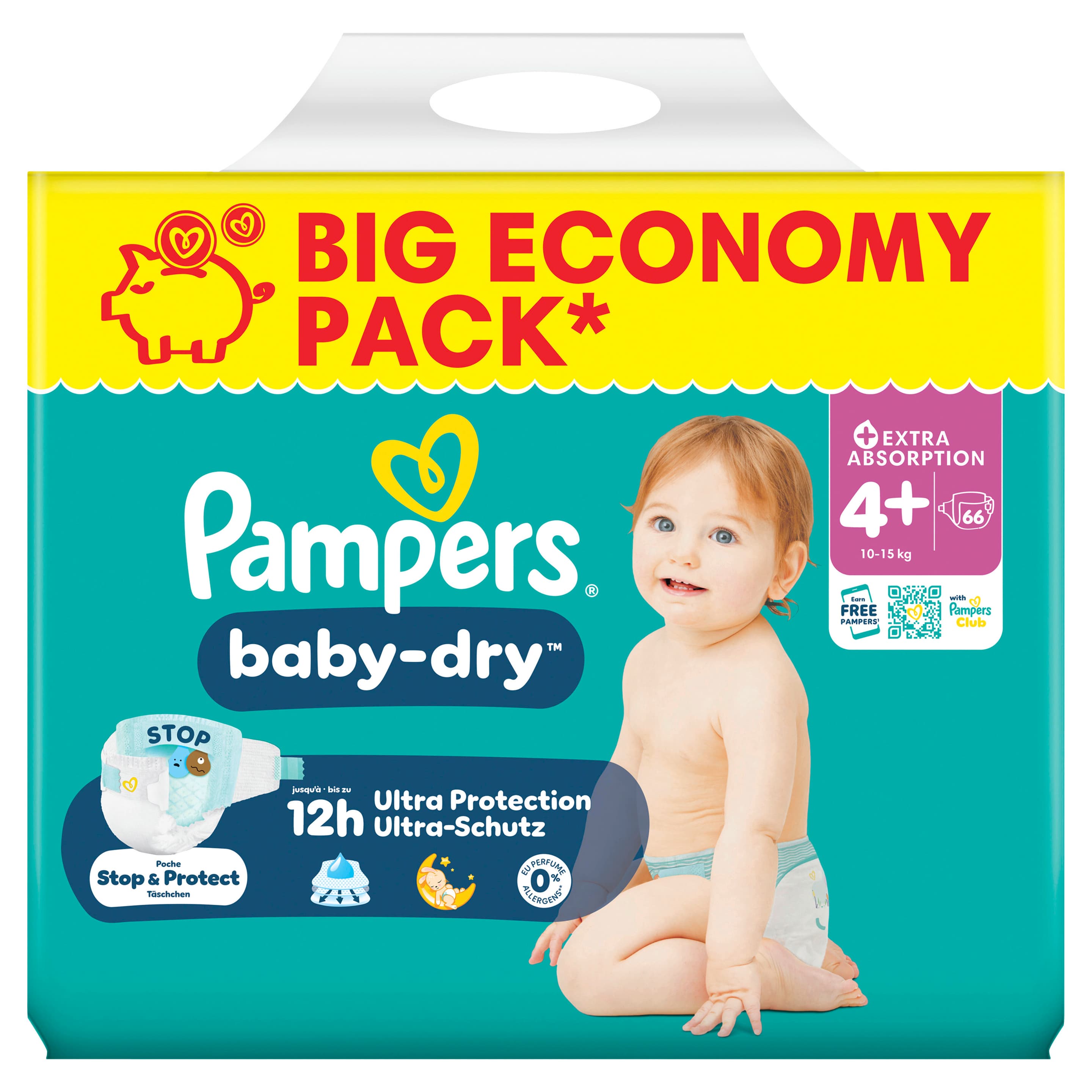 Pampers Baby-Dry Windeln Gr. 4+