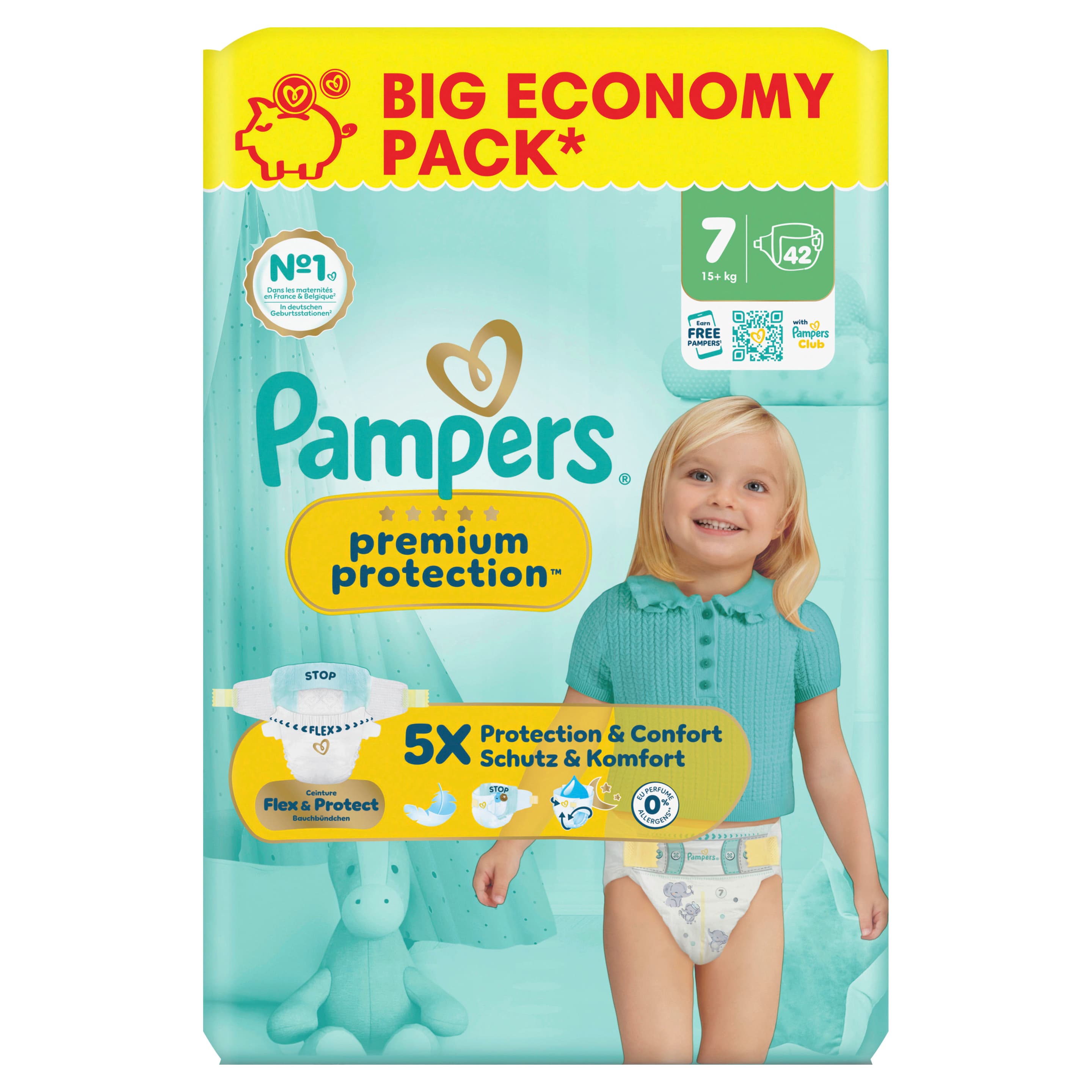 Pampers Premium Protection Windeln Gr.7 Extra Large 15+kg Big Economy Pack