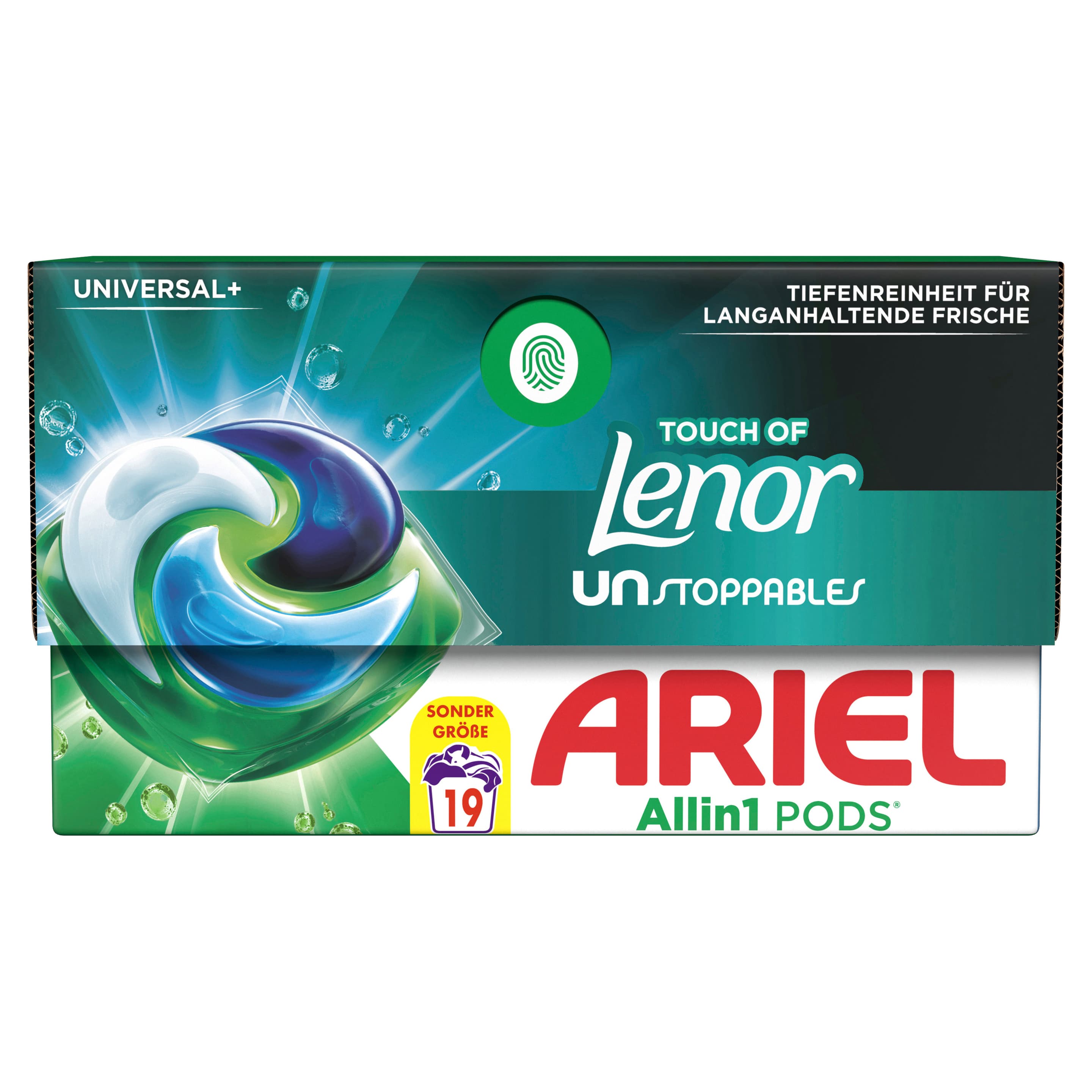 Ariel All-in-1 Vollwaschmittel Flüssig Pods Touch of Unstoppables 19WL