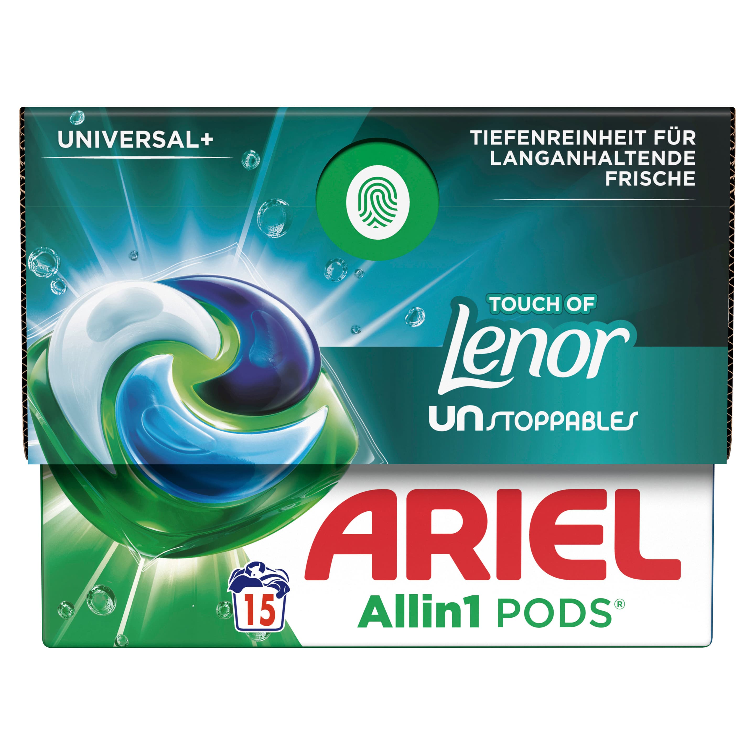 Ariel All-in-1 Vollwaschmittel Flüssig Pods Touch of Unstoppables 15WL