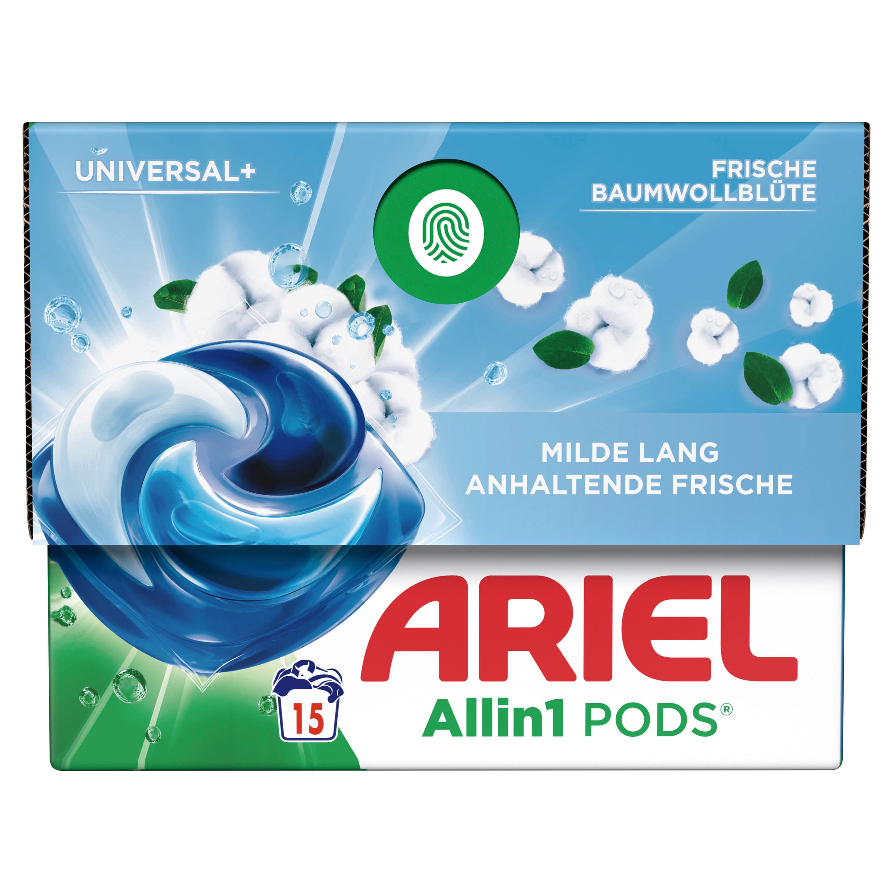 Ariel All-in-1 Vollwaschmittel Flüssig Pods Frische Baumwollblüte 15WL