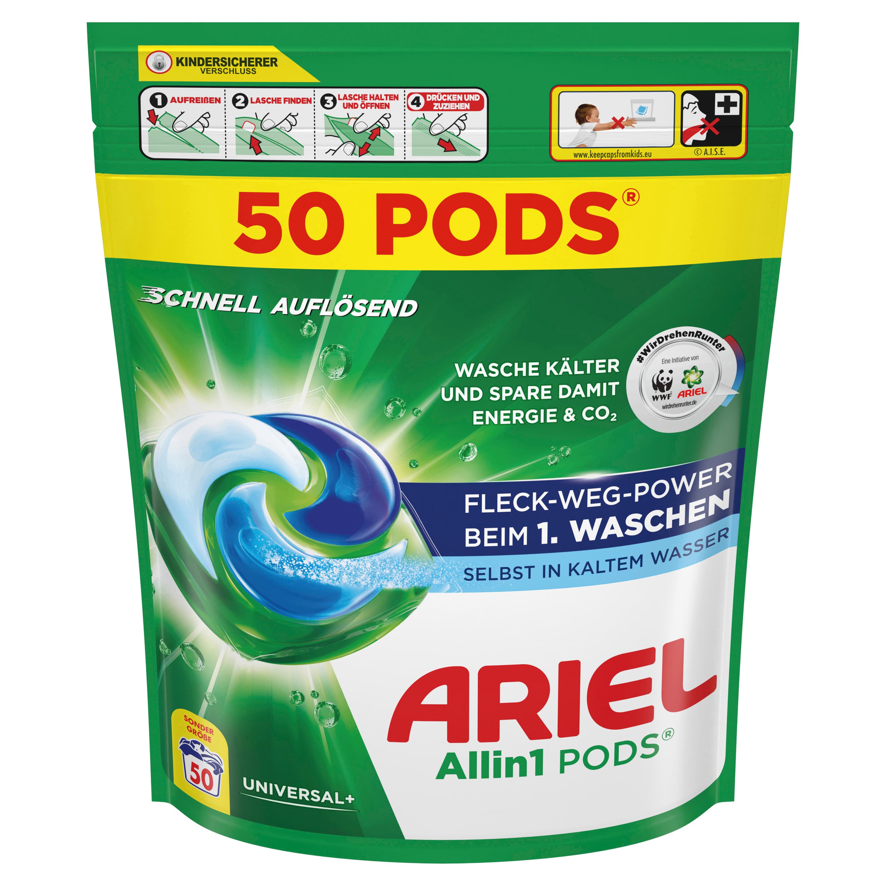 Ariel All-in-1 Vollwaschmittel Flüssig Pods Universal 100WL