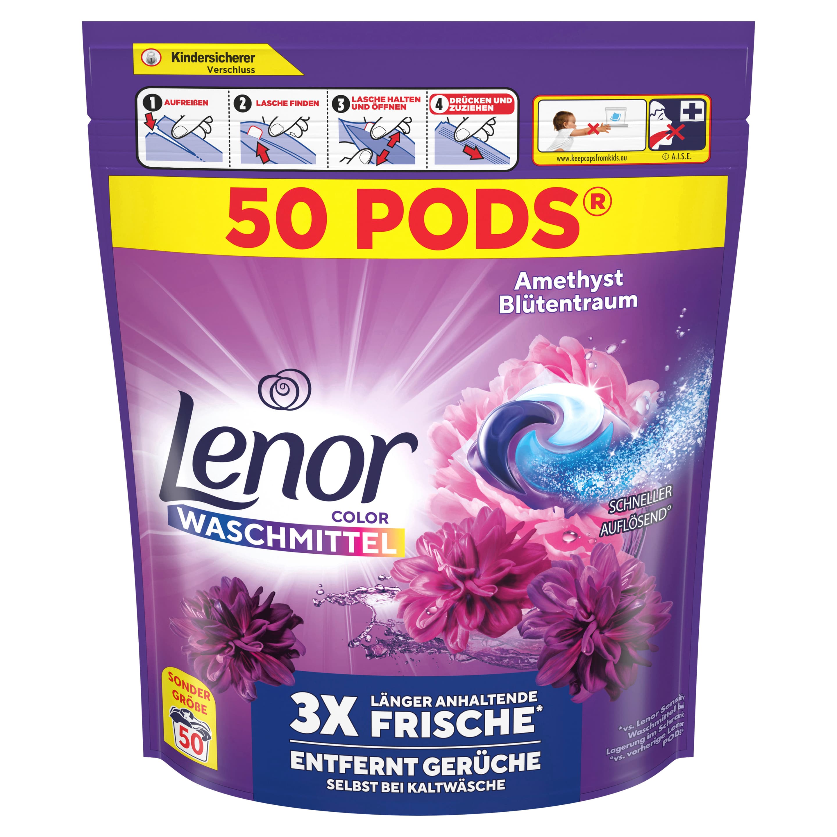 Lenor All-in-1 Colorwaschmittel Pods Blütentraum 100WL