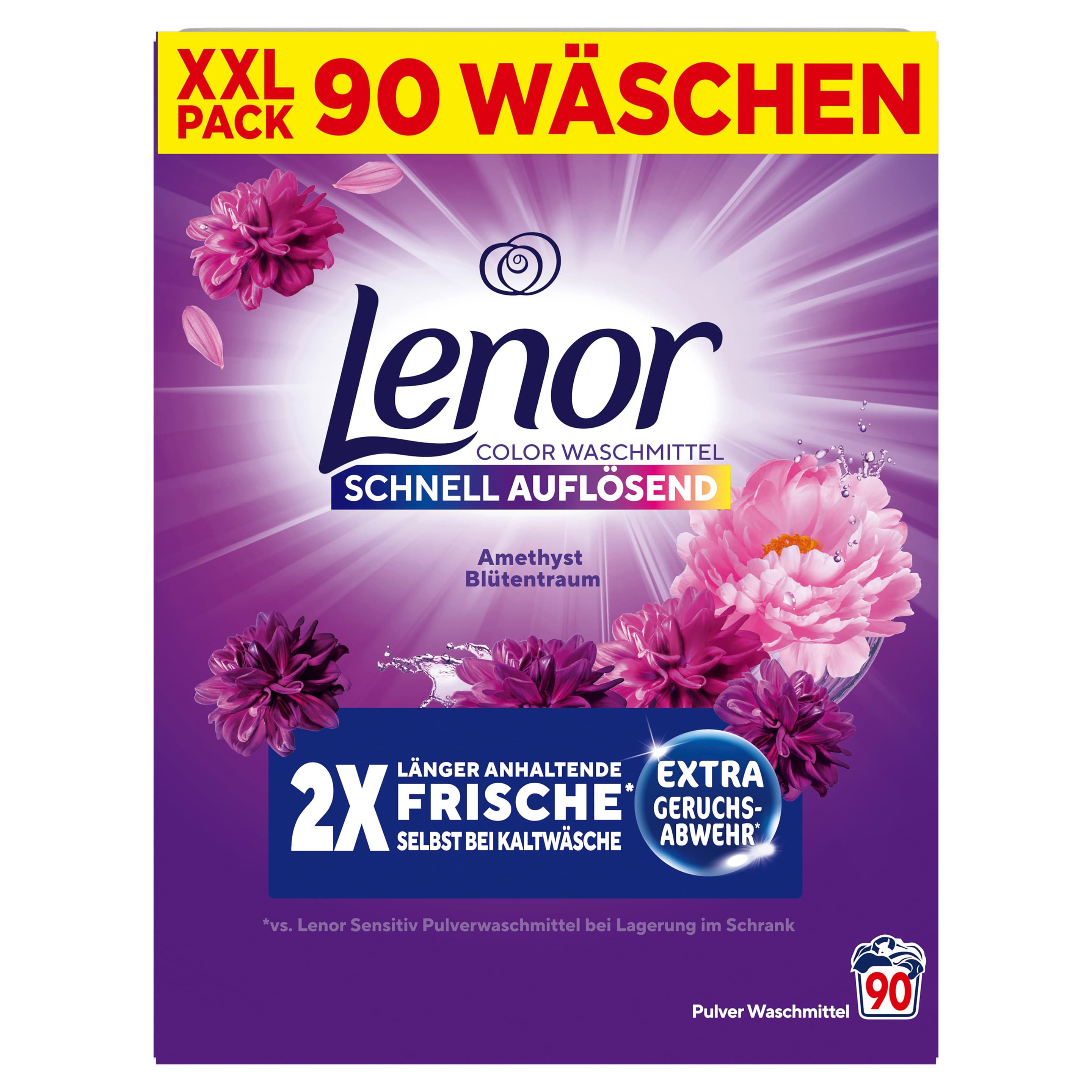 LENOR Amethyst Blütentraum Color Pulverwaschmittel