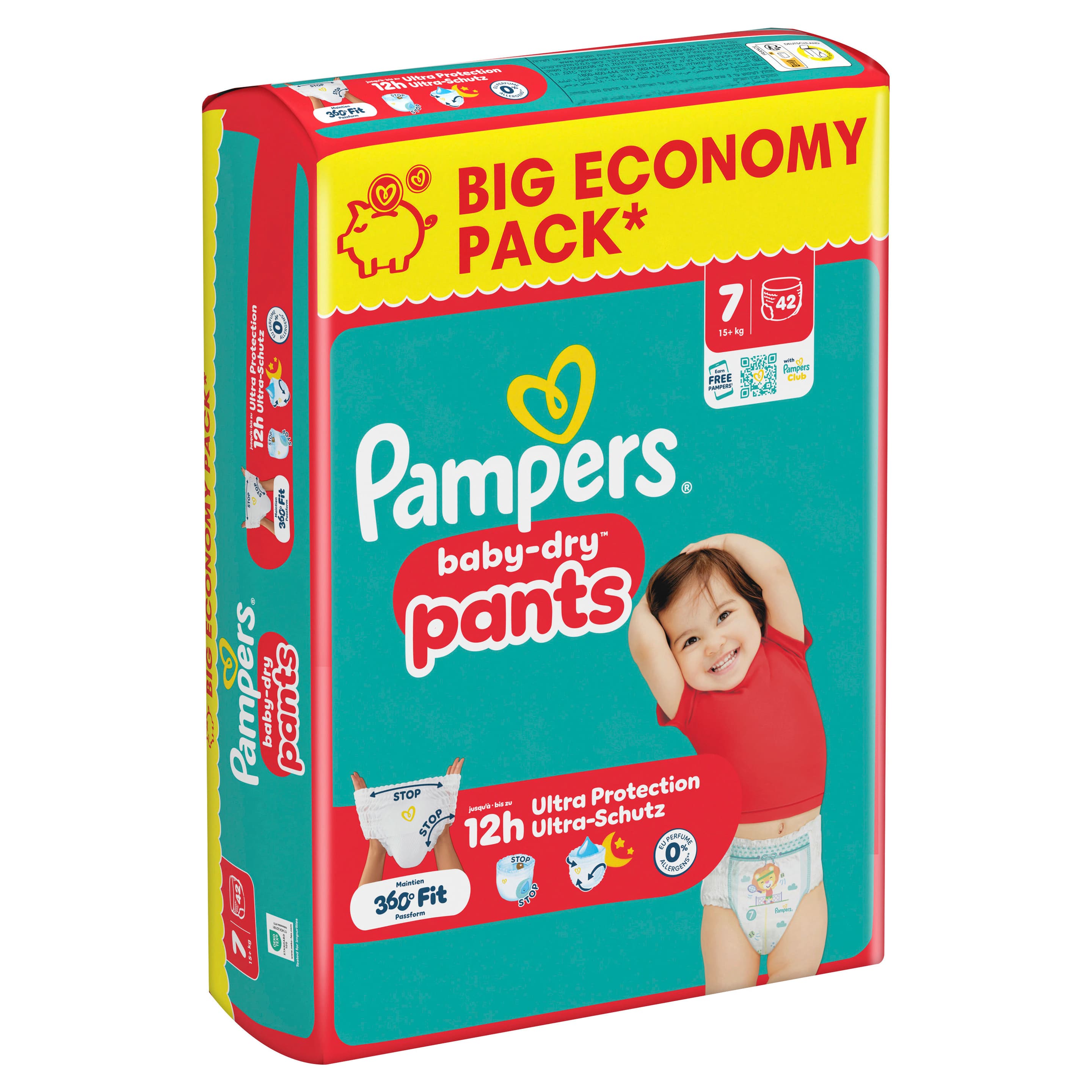 Pampers Baby Dry Pants Windeln Gr.7 Extra Large 15+kg Big Economy Pack