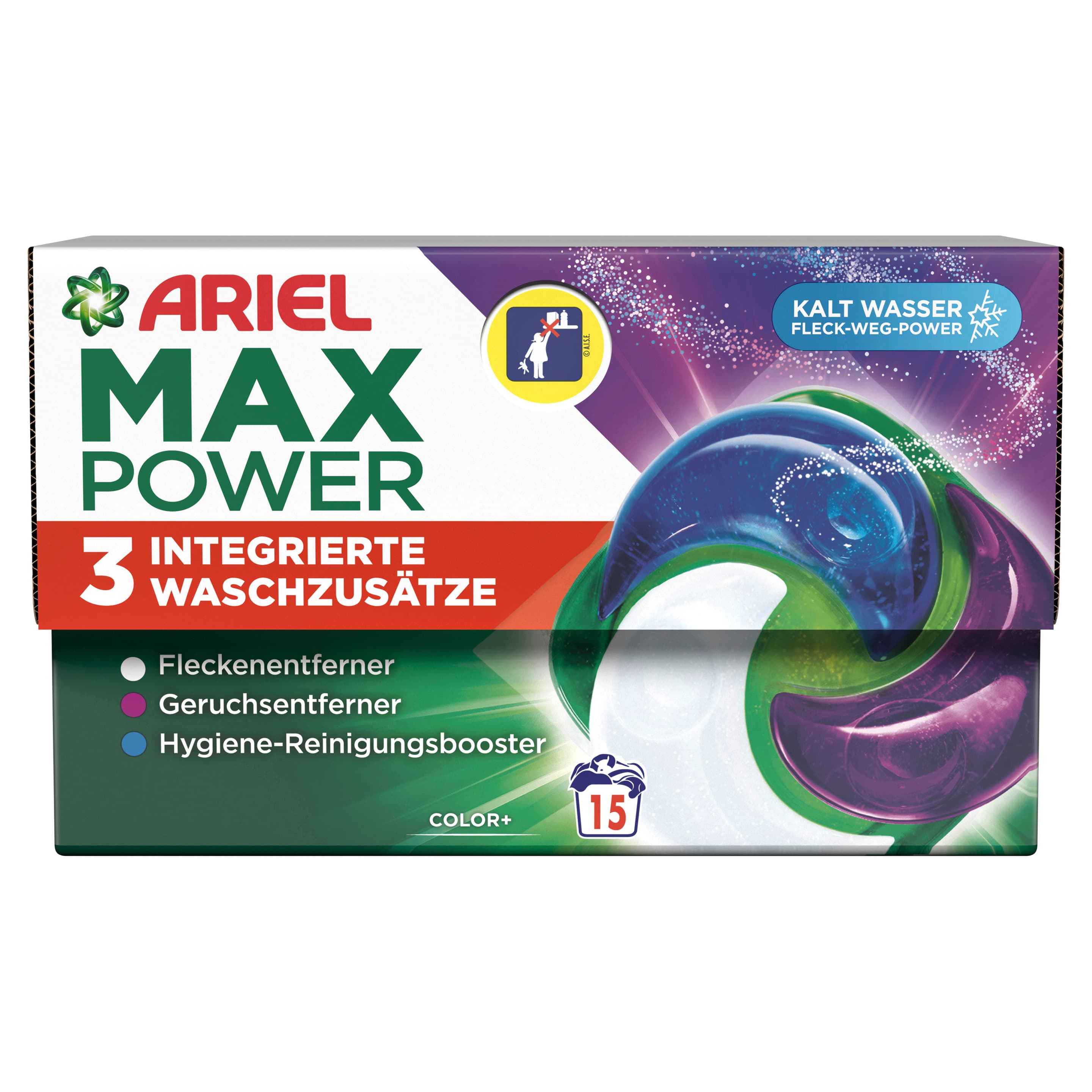 Ariel MaxPower Colorwaschmittel Pods - 15WL