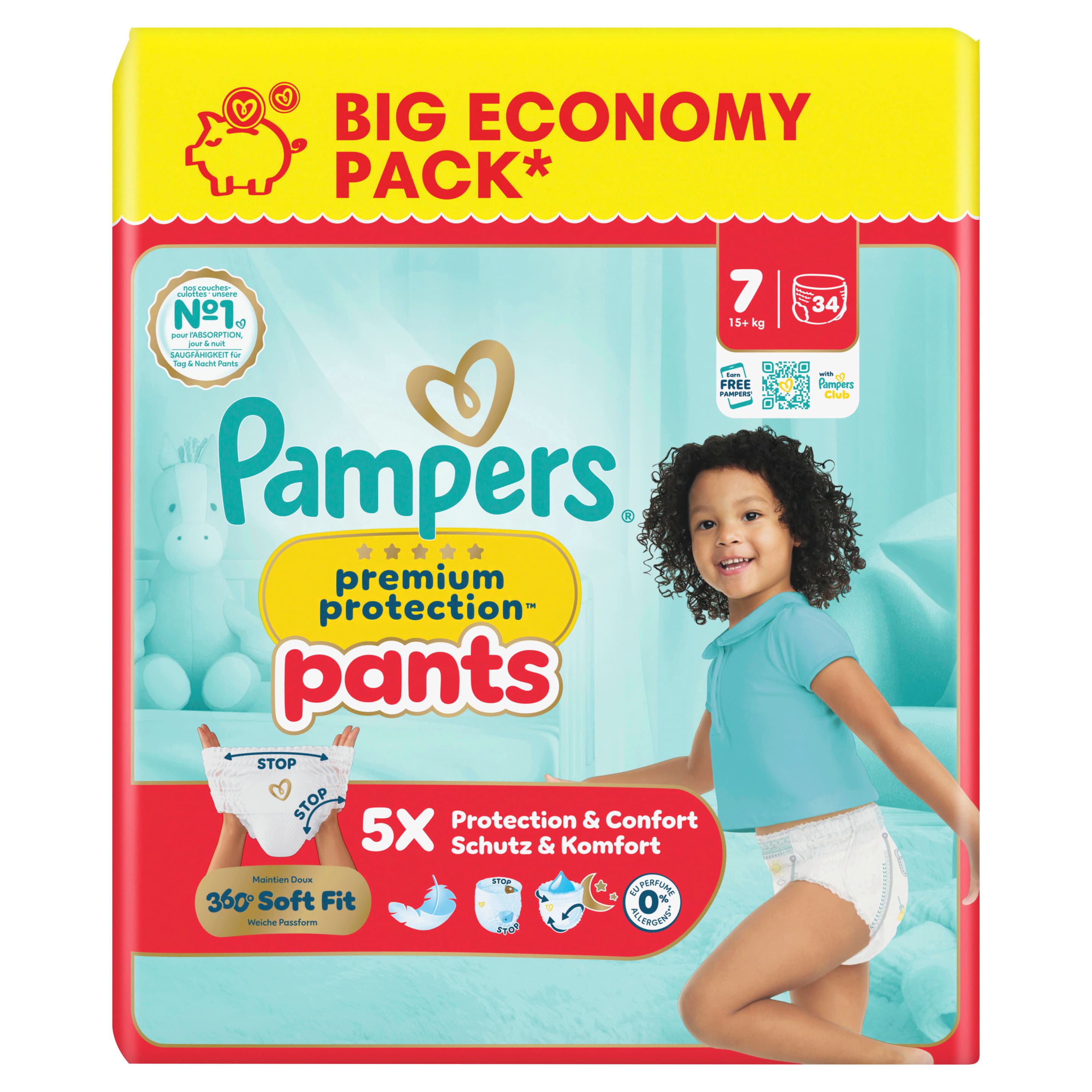 Pampers Premium Protection Pants Gr.7 Extra Large 15+kg Big Economy Pack