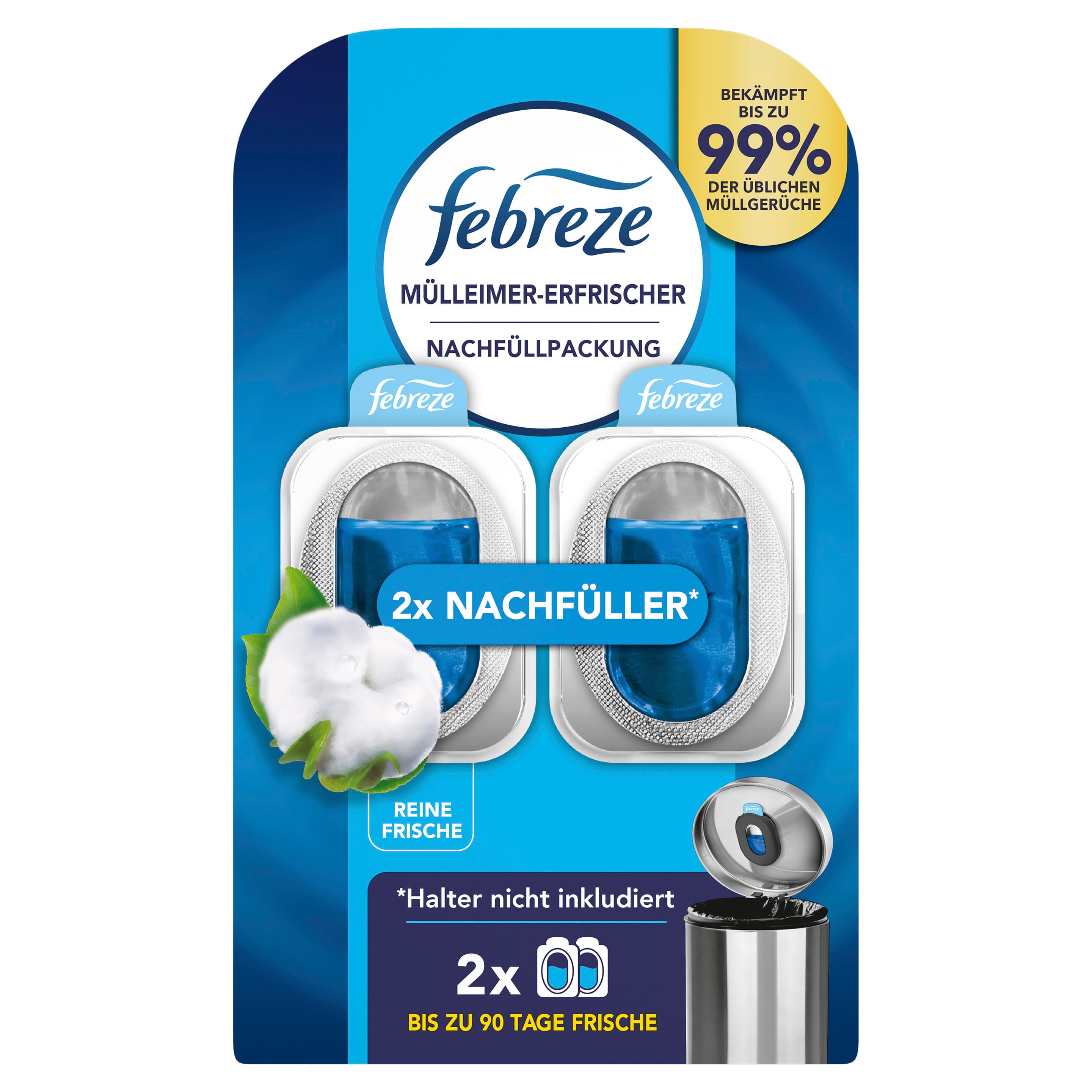 Febreze Duftdepot Mülleimererfrischer Nachfüller Reine Frische Duo